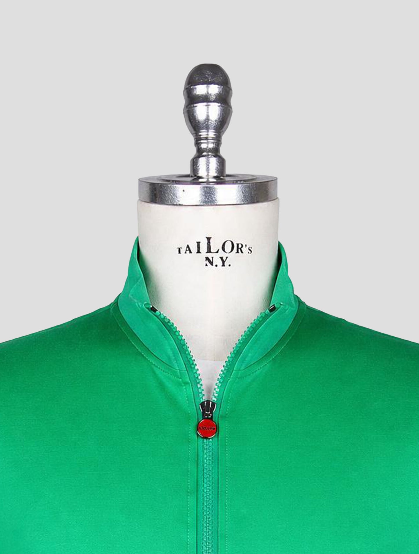 Kiton Green Cotton Sweater Full Zip