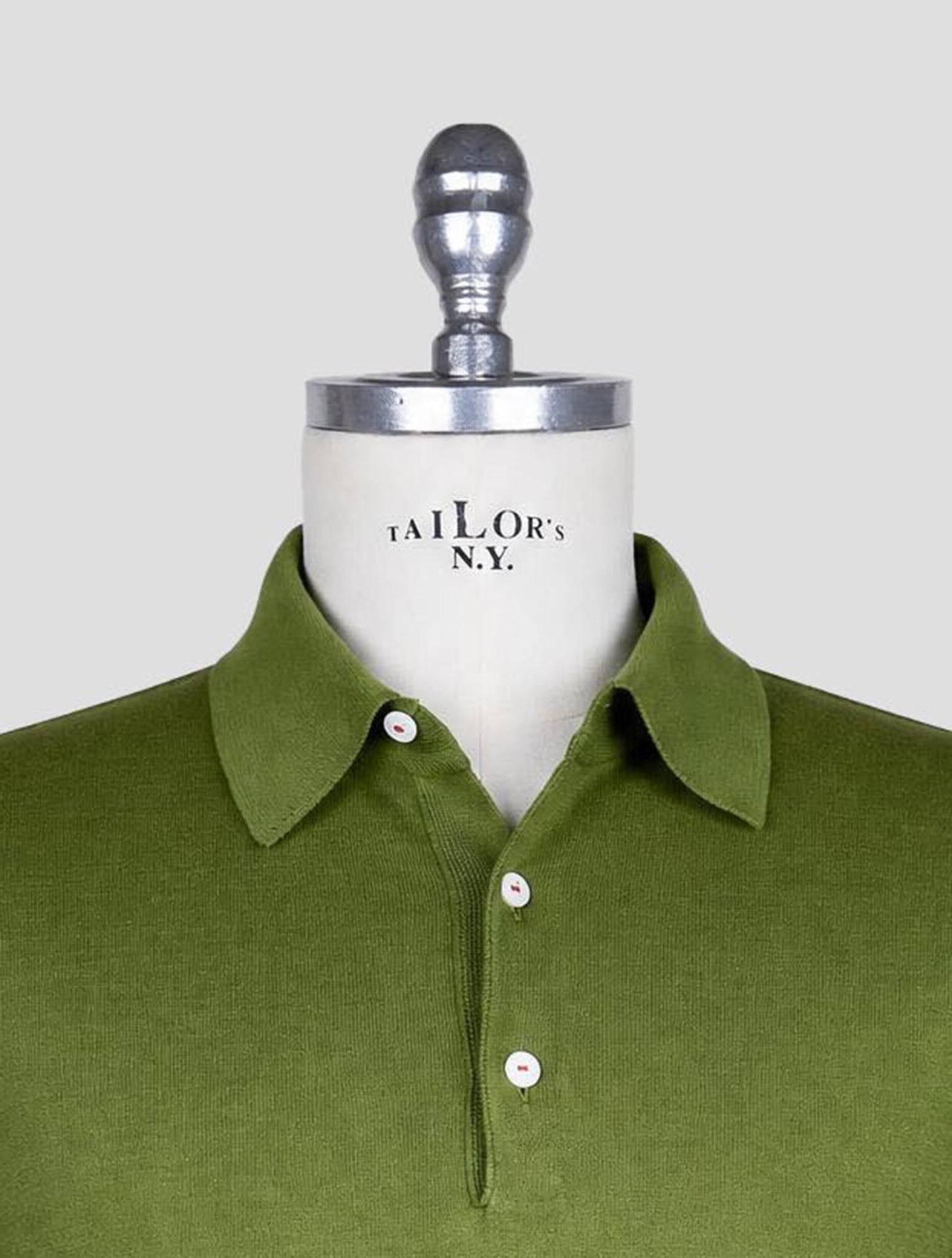 Kiton Green Cotton Sweater Polo