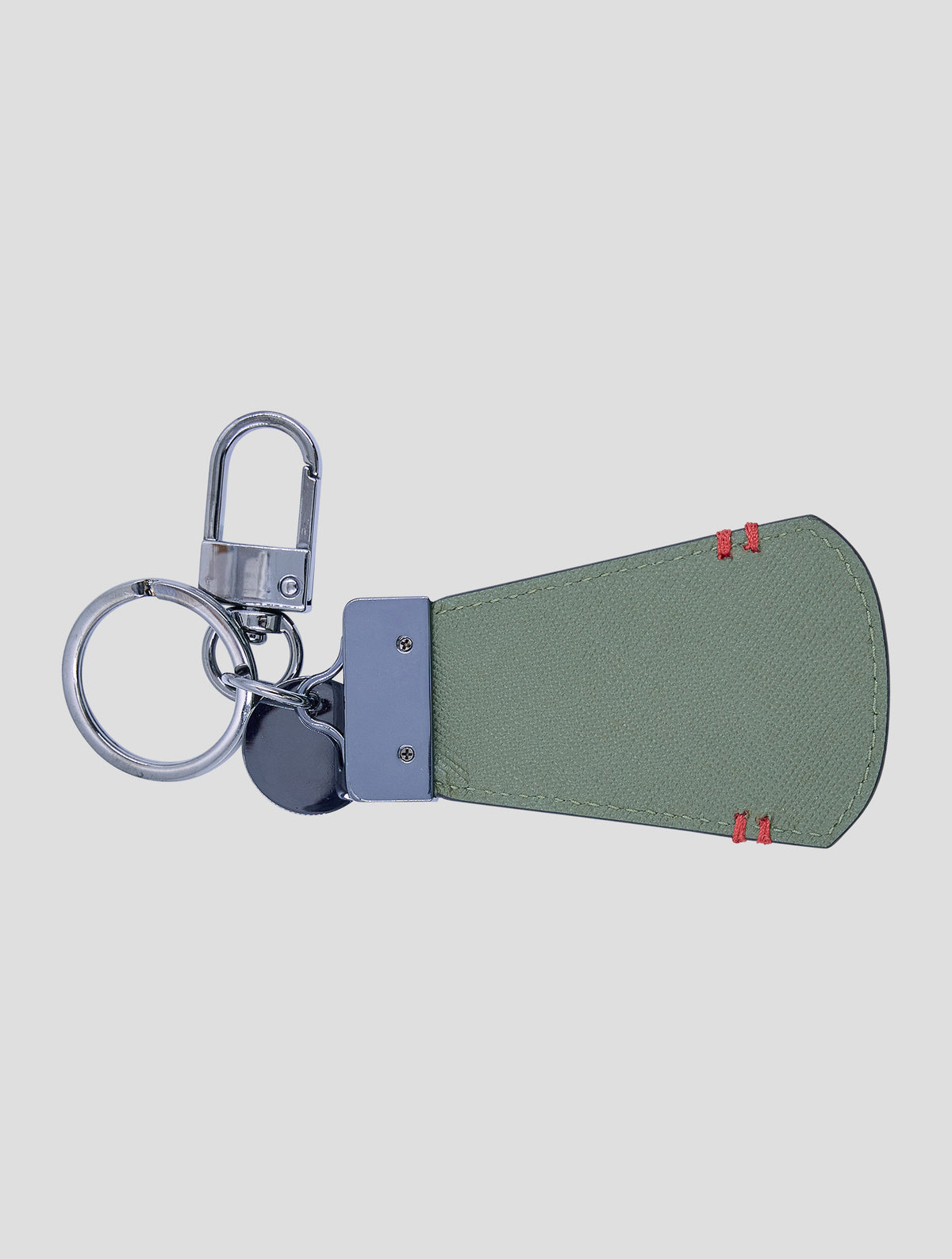 Kiton Green Leather Calf Keychain
