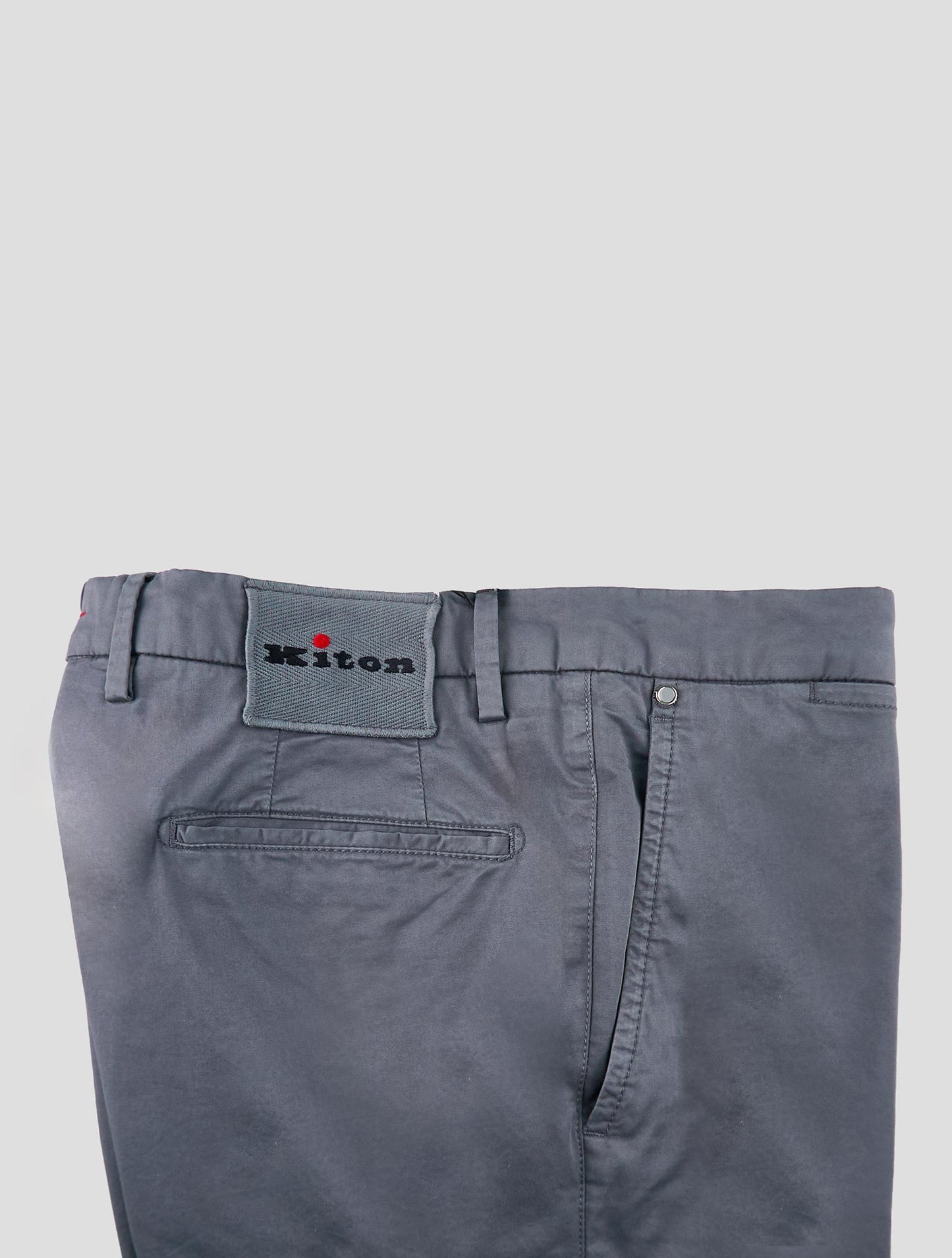 Kiton Gray Cotton Ea Pants