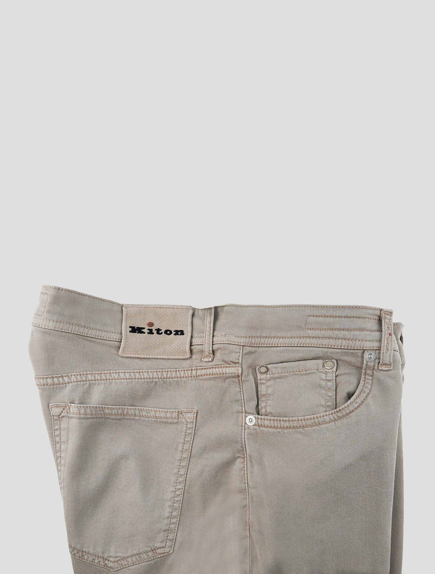 Kiton Beige Lyocell Ea Jeans