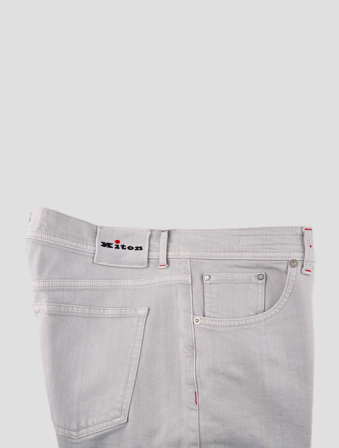 Kiton Gray Cotton Ea Jeans