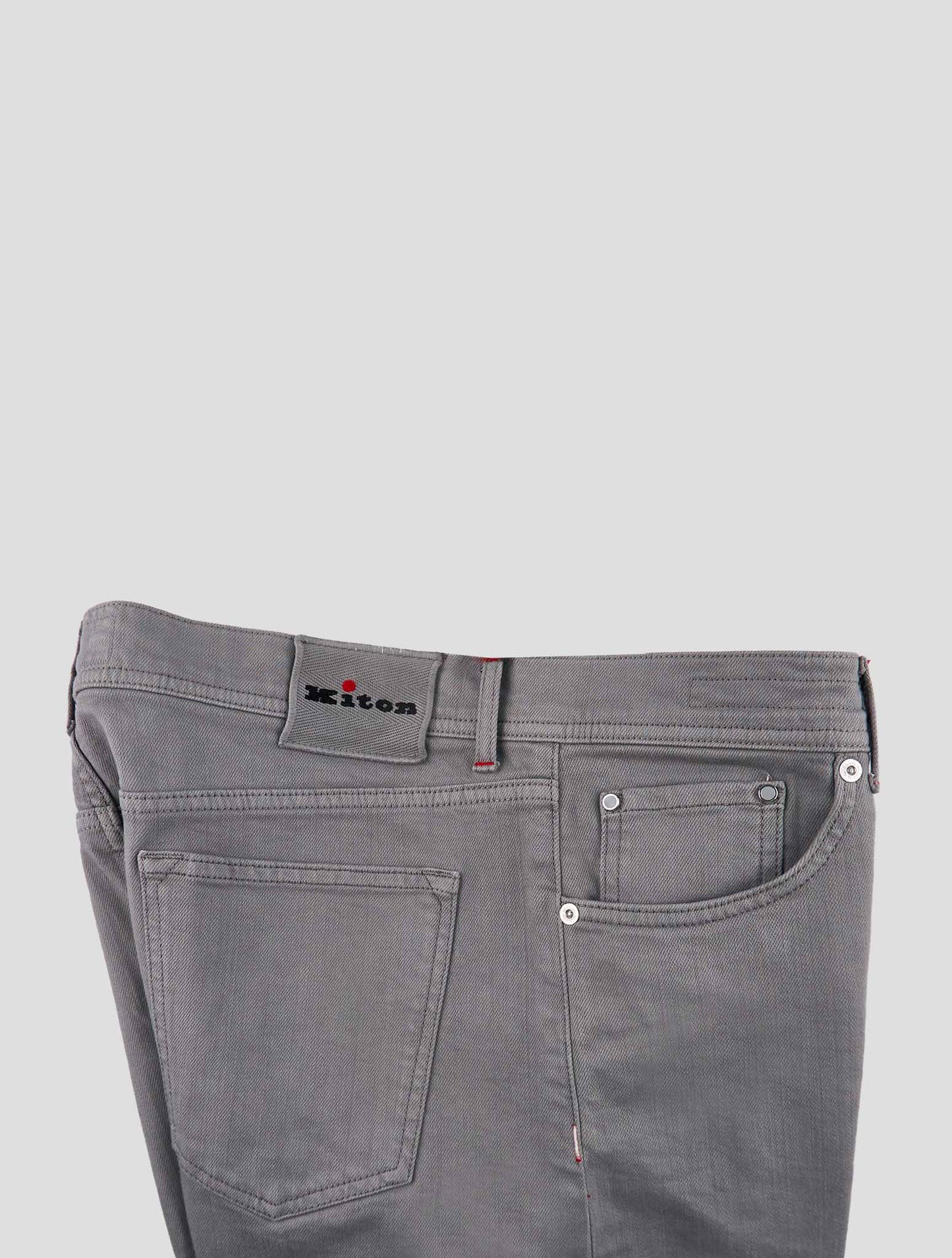 Kiton Gray Cotton Ea Jeans