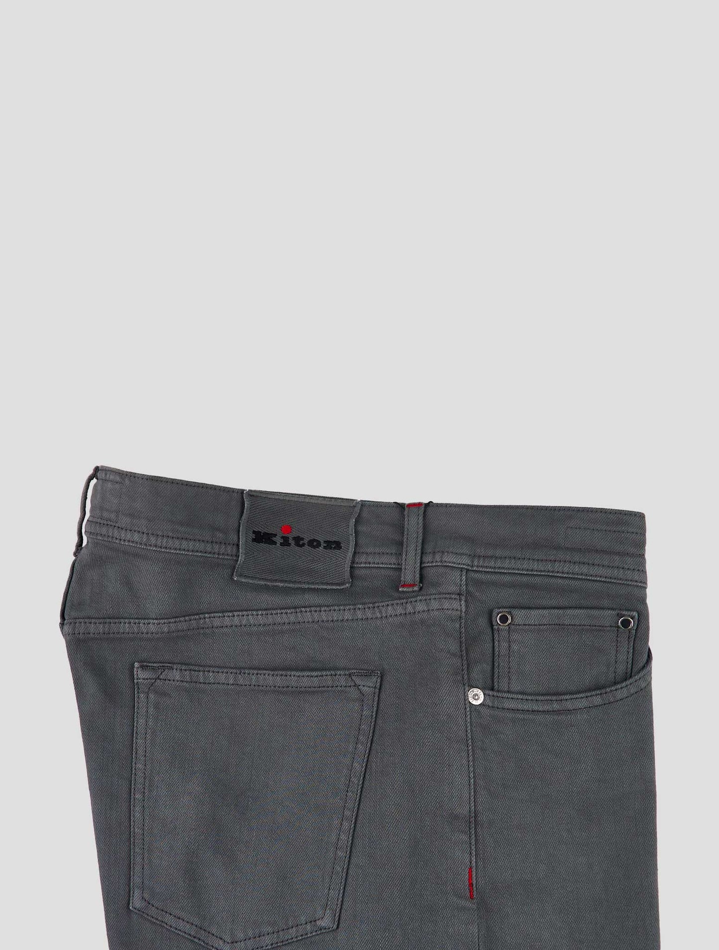 Kiton Gray Cotton Ea Jeans