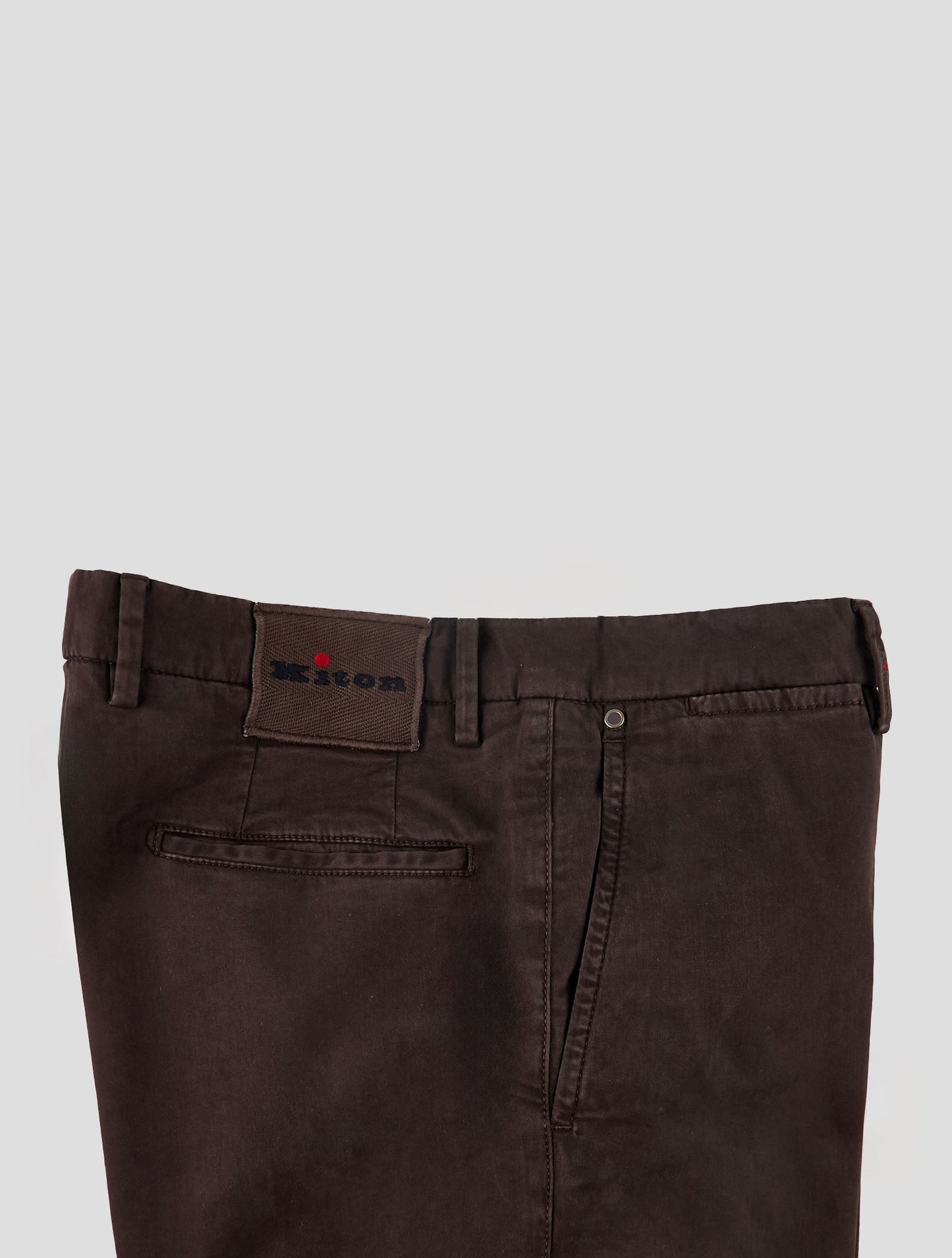 Kiton Brown Cotton Wool Ea Pants