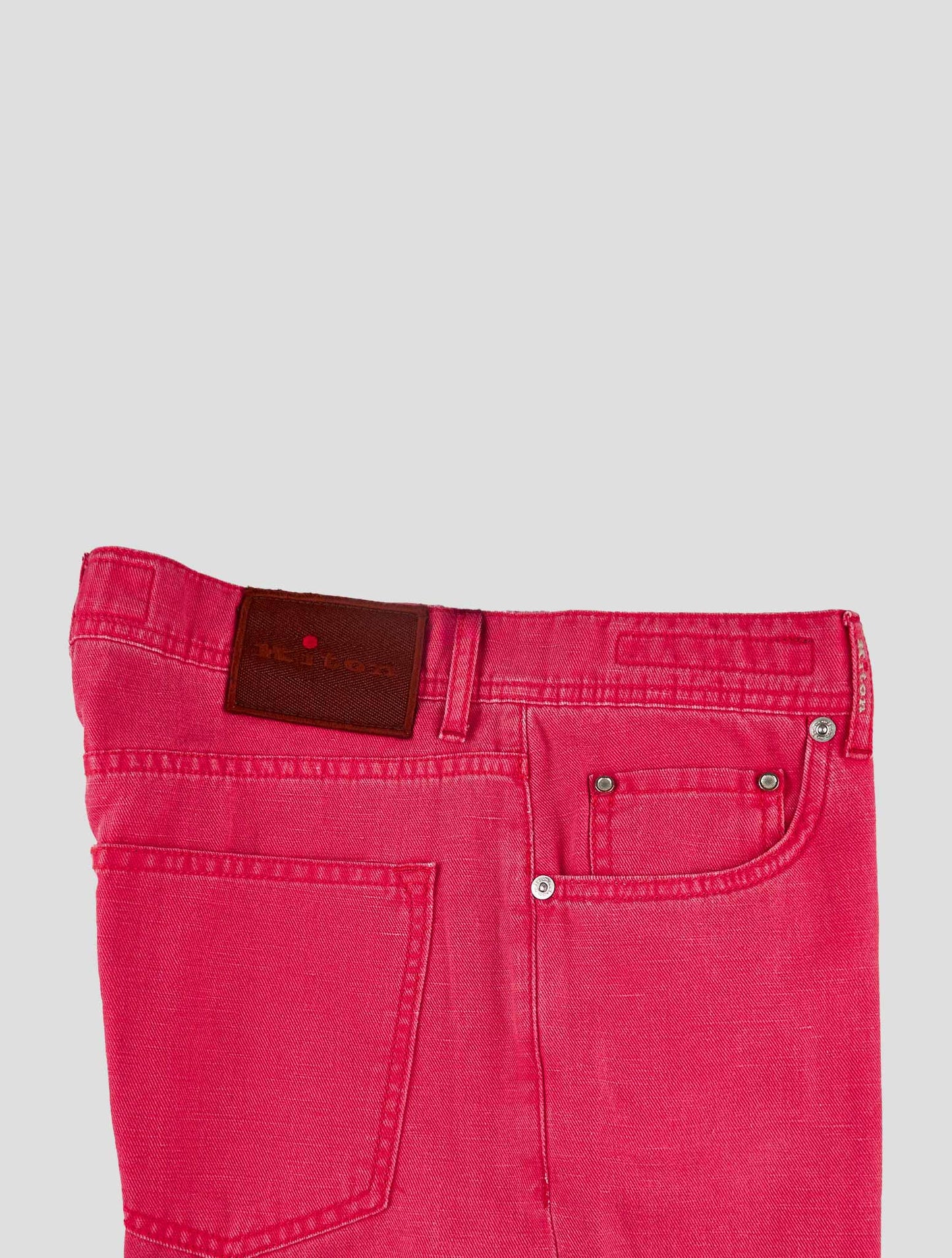 Kiton Fuchsia Cotton Jeans