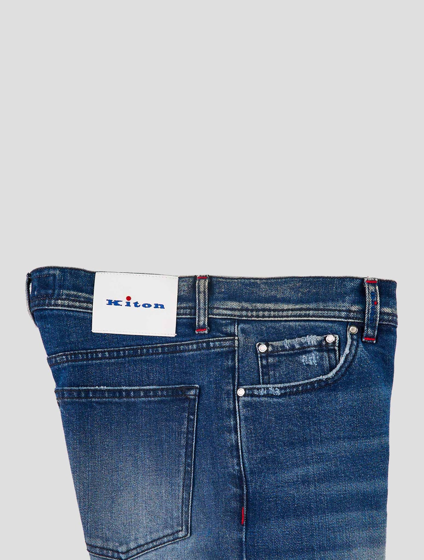 Kiton Blue Cotton Ea Jeans