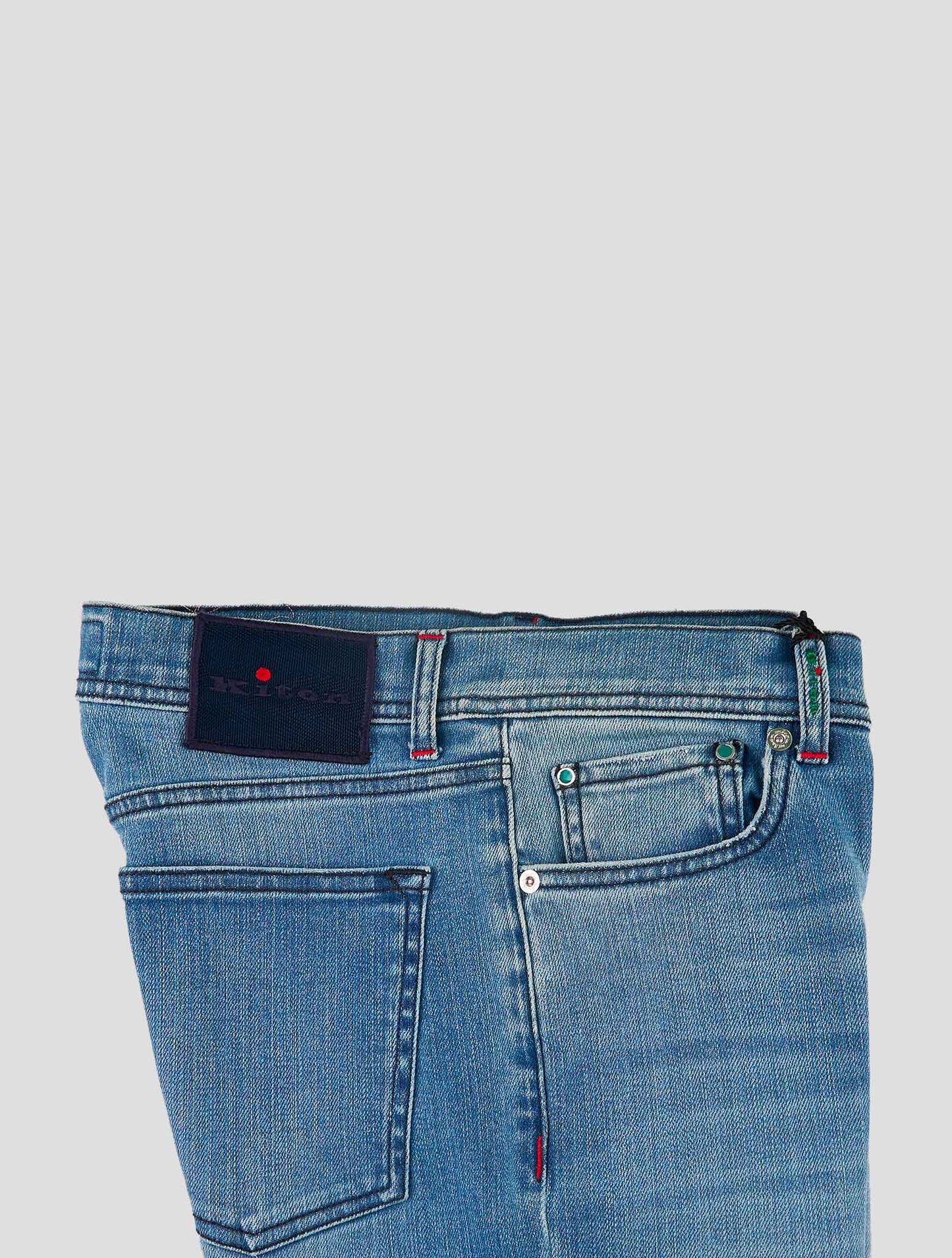 Kiton Blue Cotton Ea Jeans