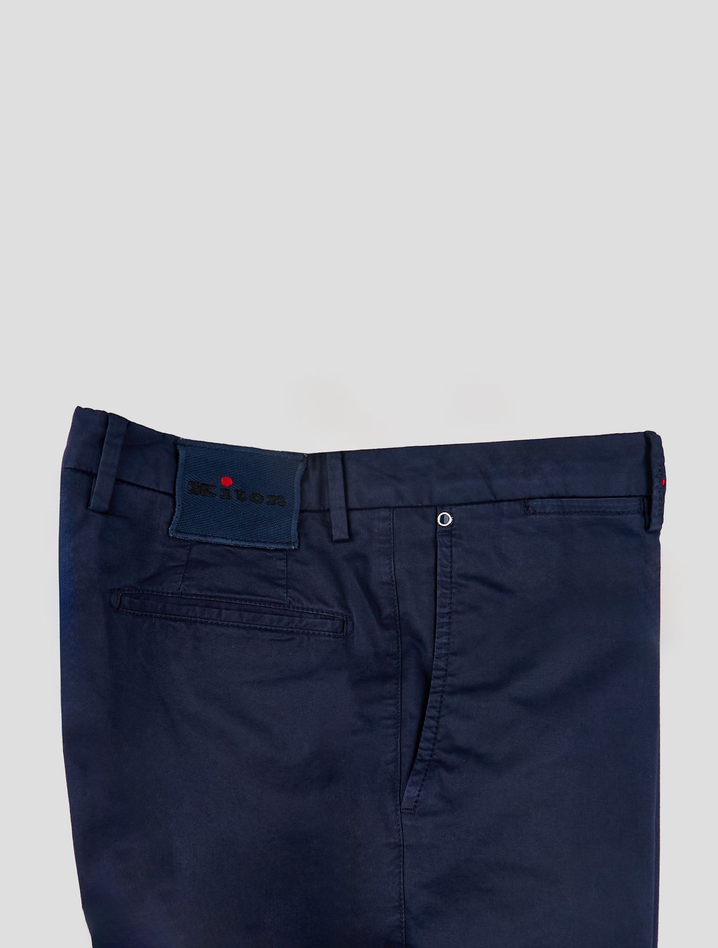 Kiton Blue Cotton Ea Pants