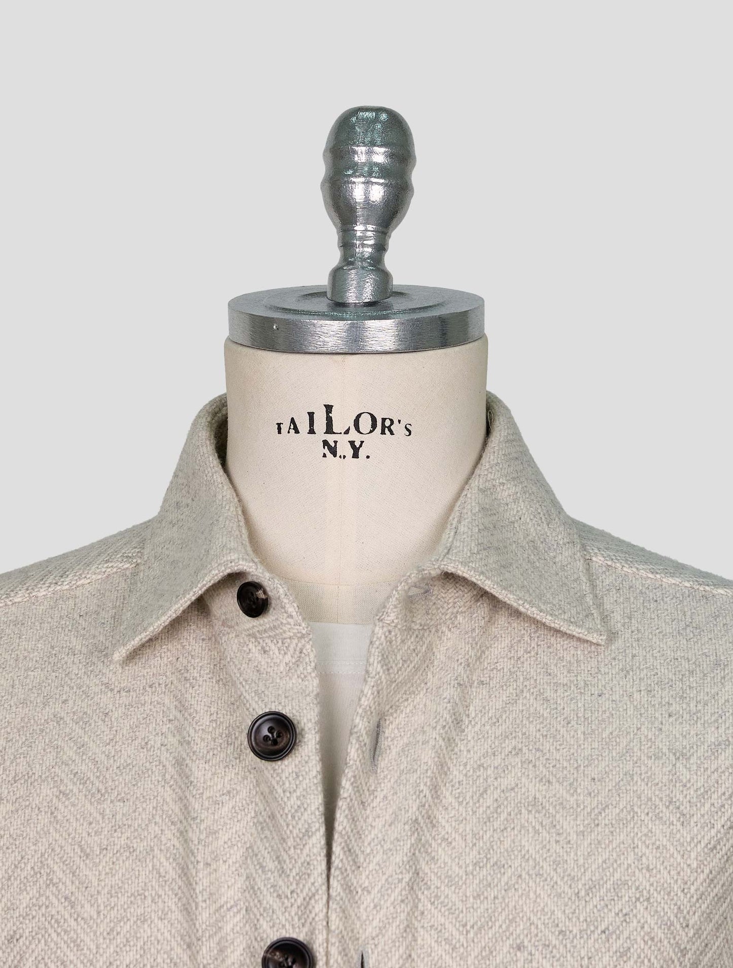 Kiton Gray Cashmere Shirt