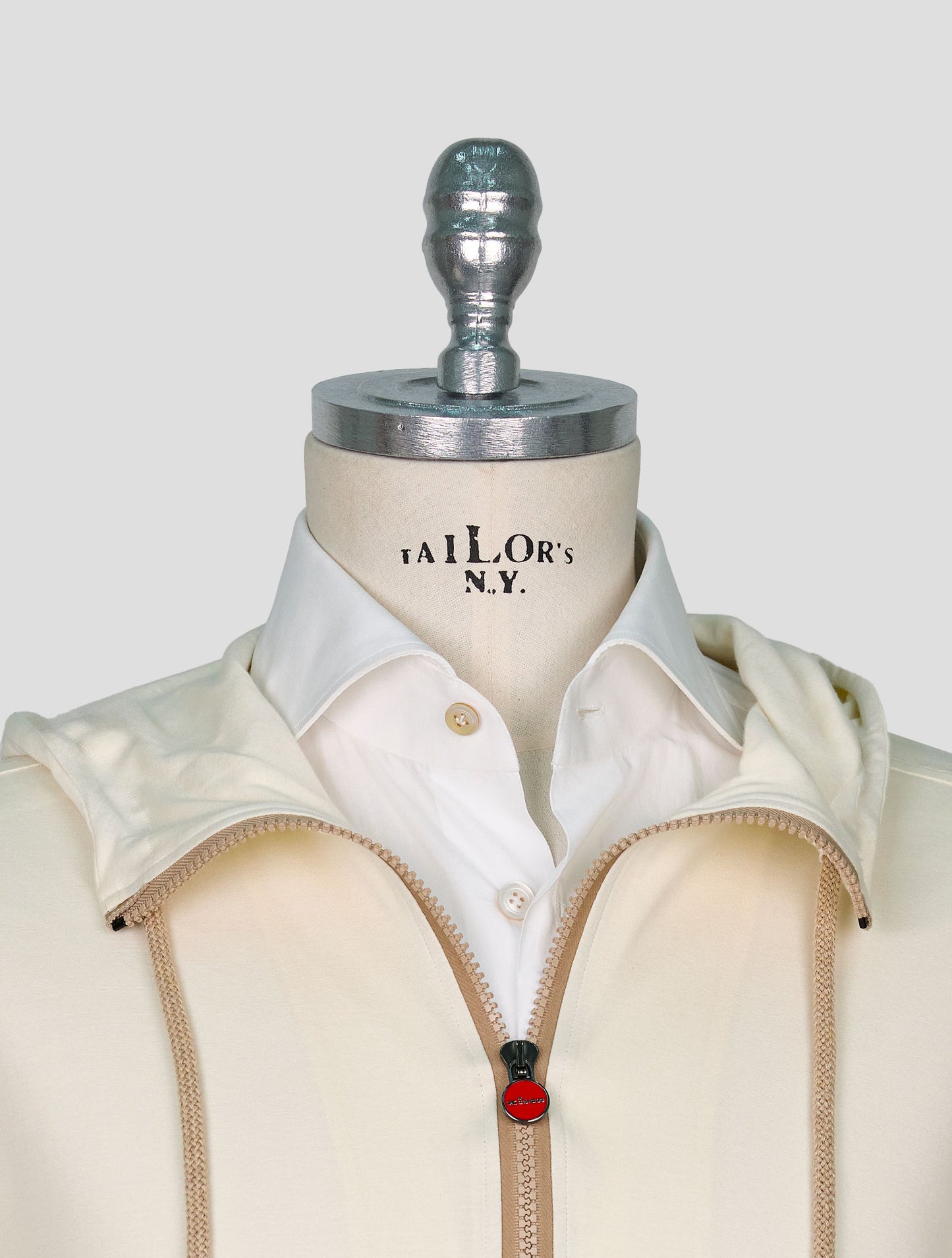 Kiton Ivory Cotton Shirt Umbi