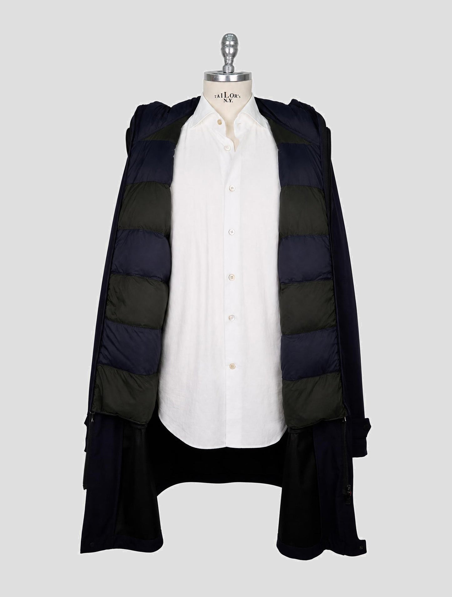 Kiton Blue Pa Pl Ea Overcoat