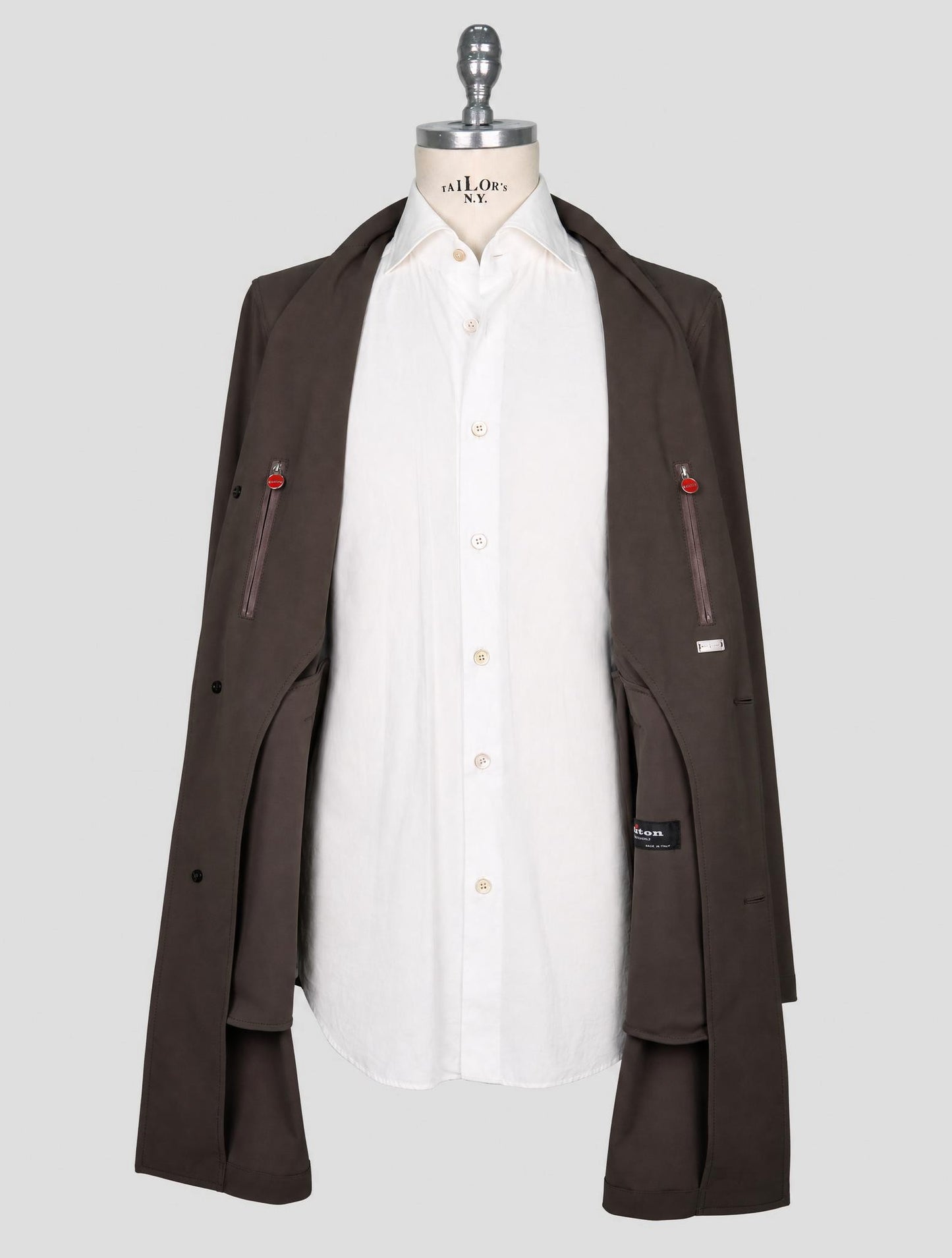 Kiton Brown Pa Ea Overcoat