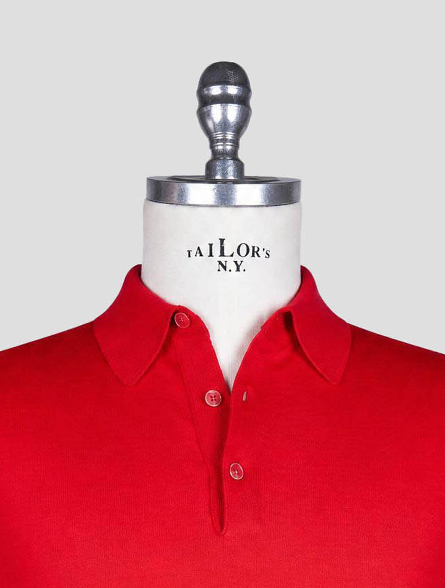 Kiton Red Cotton Sweater Polo