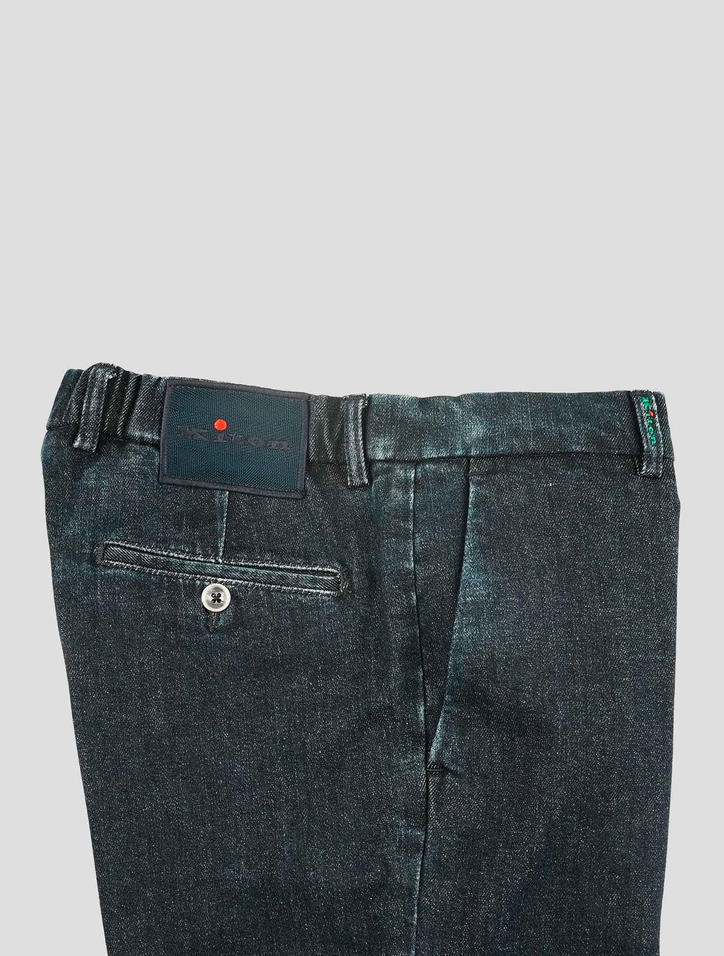 Kiton Blue Cotton Cashmere Ea Pants