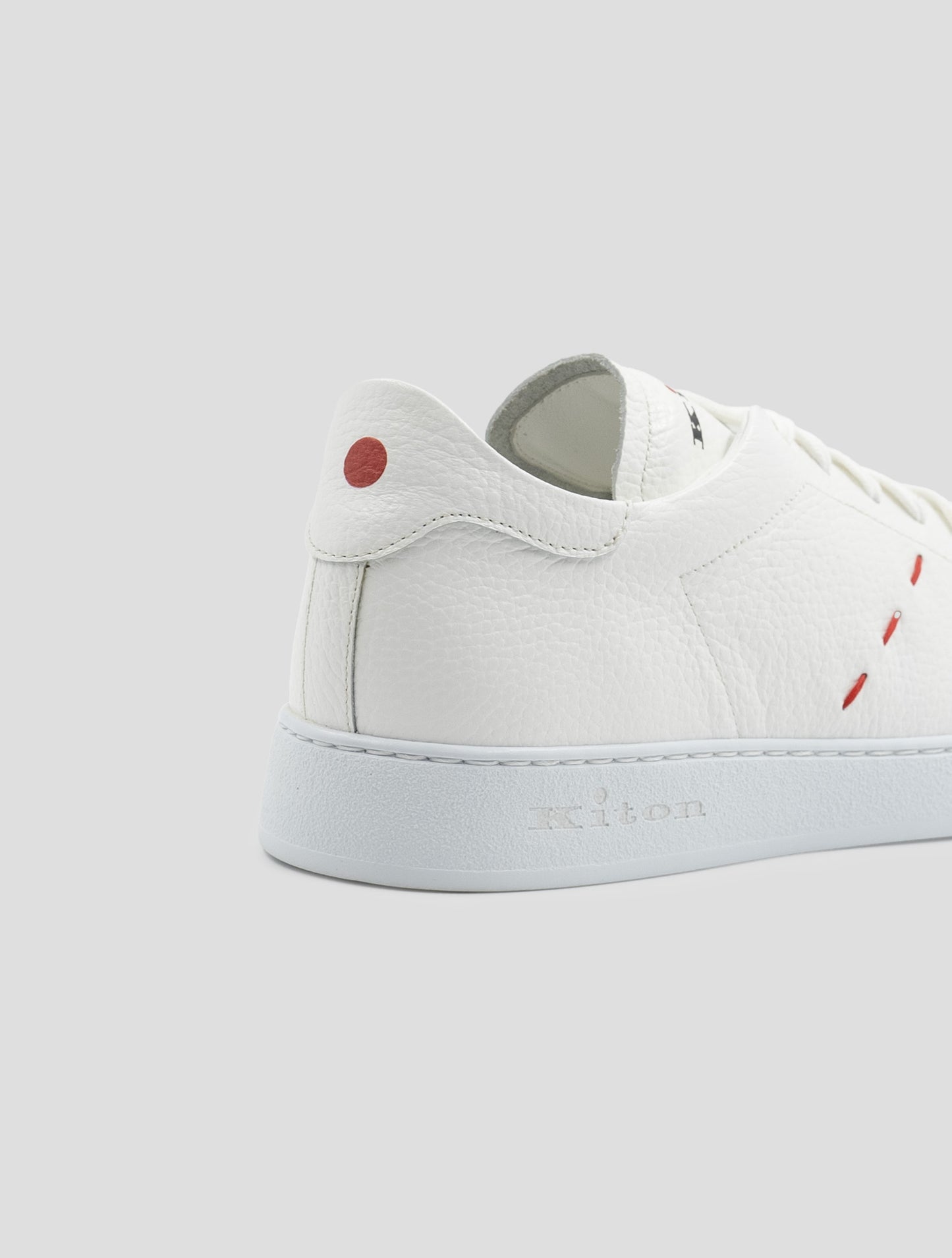 Kiton White Leather Sneakers