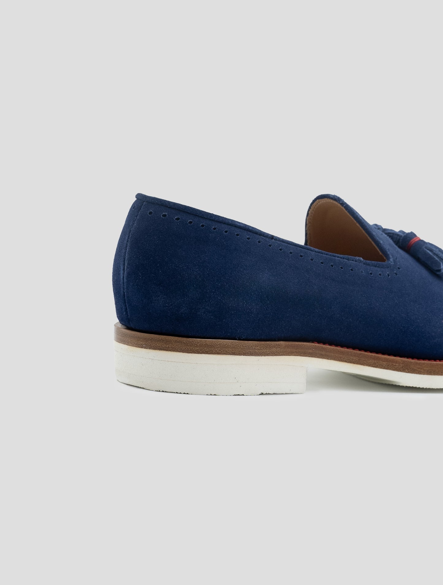 Kiton Blue Leather Suede Loafers