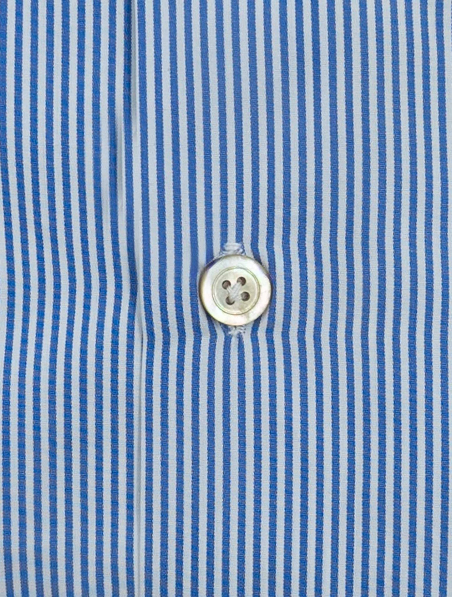 Kiton Blue White Cotton Shirt