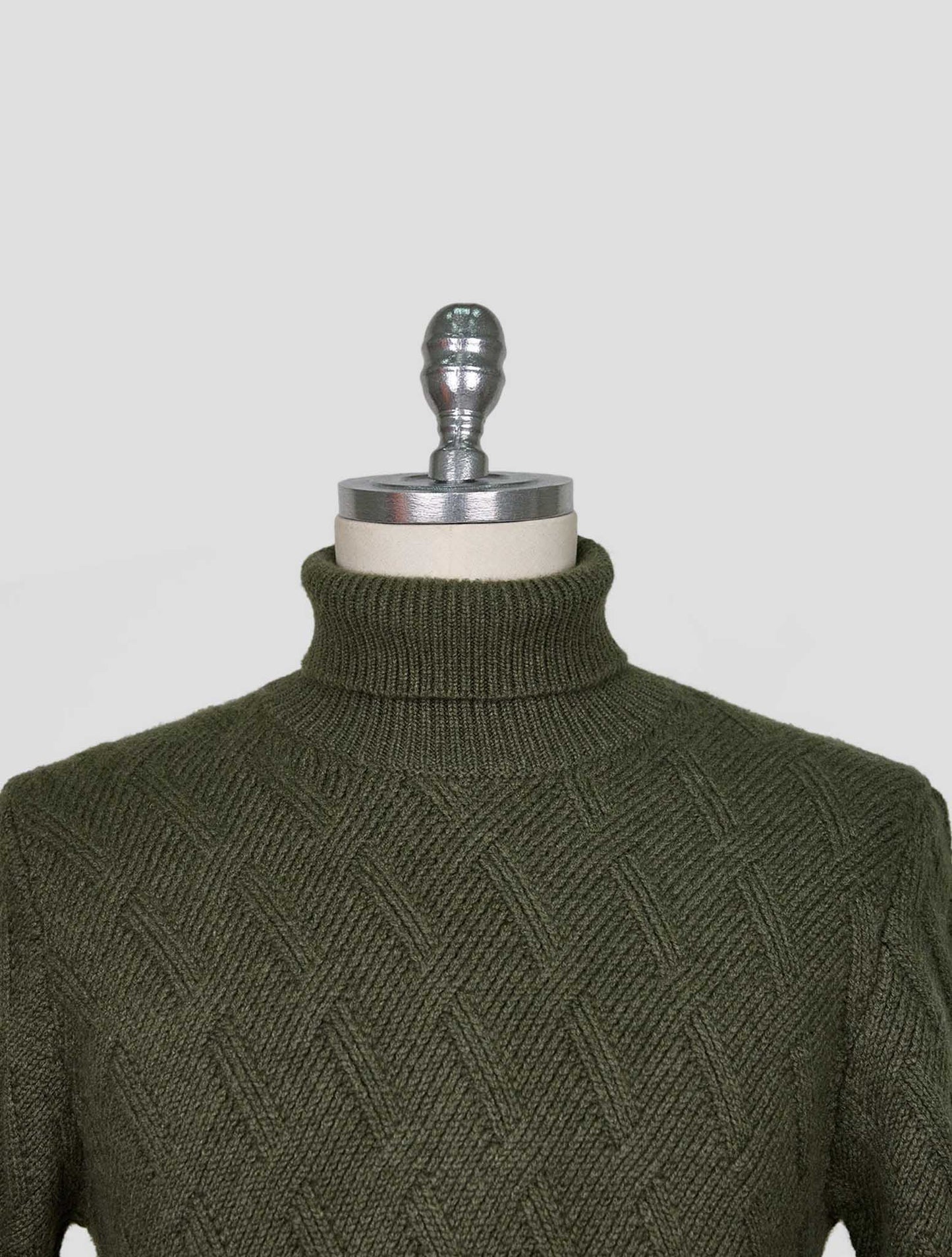Kiton Green Cashmere Sweater Turtleneck