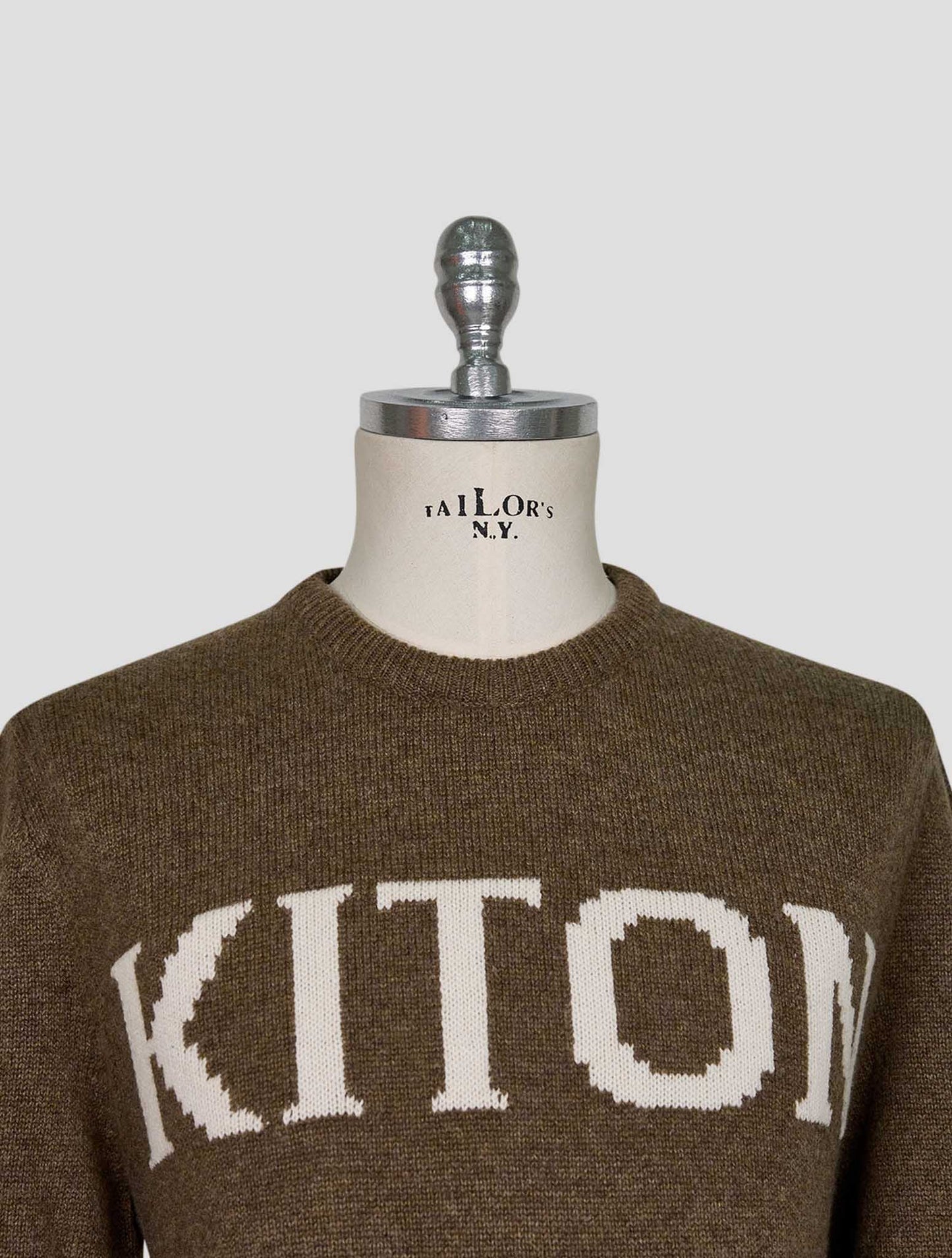 Kiton Brown Cashmere Sweater Crewneck