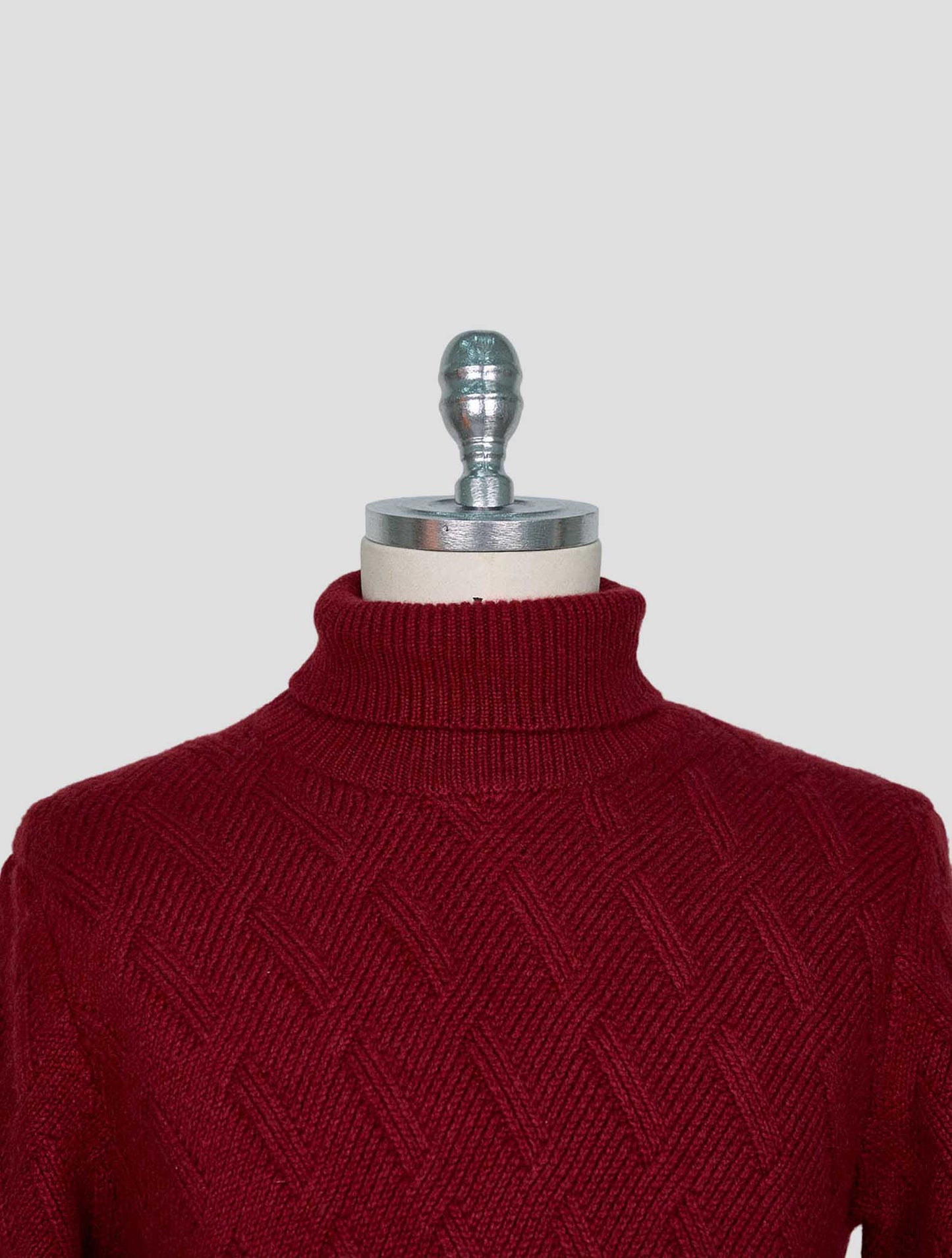 Kiton Burgundy Cashmere Sweater Turtleneck