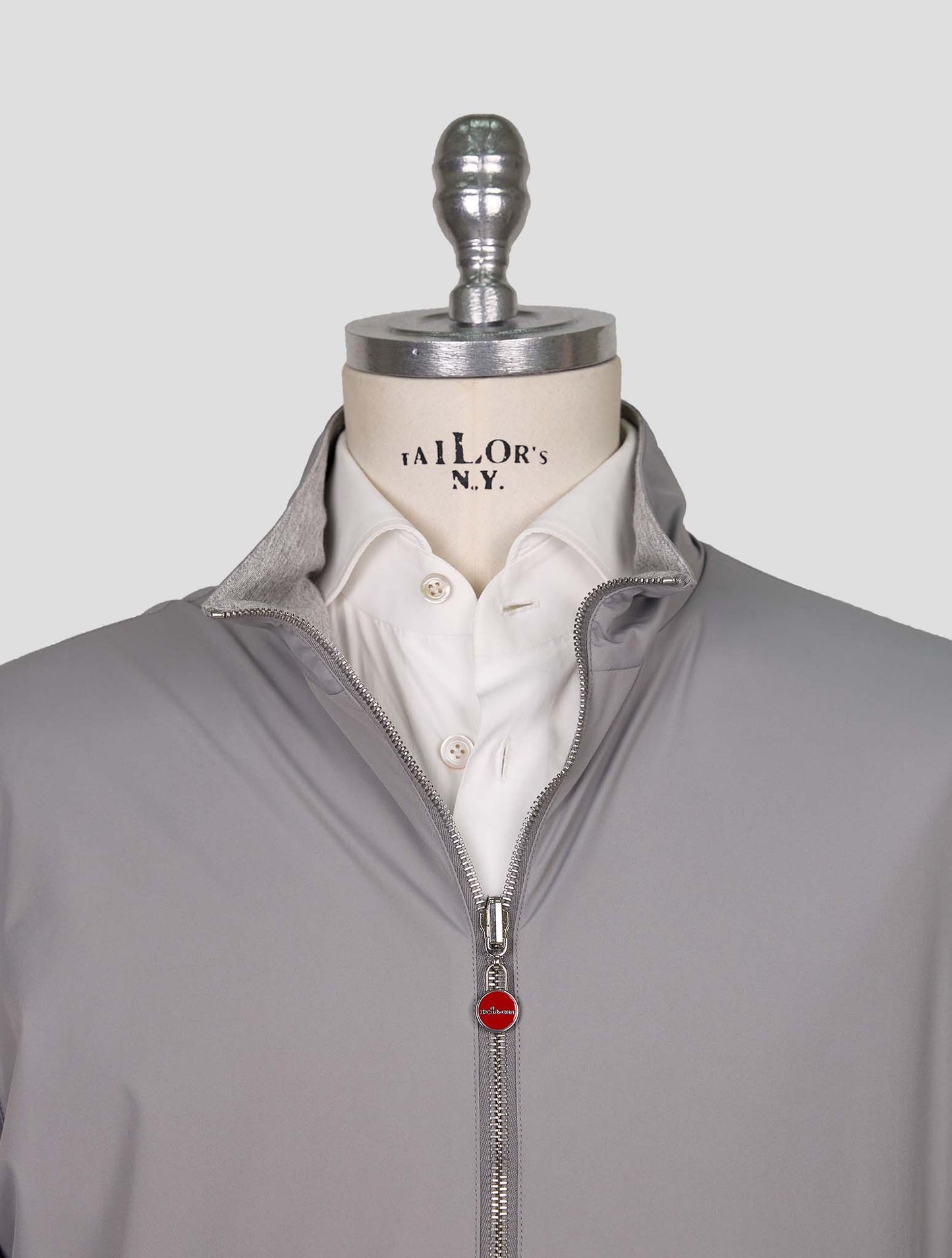 Kiton Gray Pl Viscose Ea Reverse Coat
