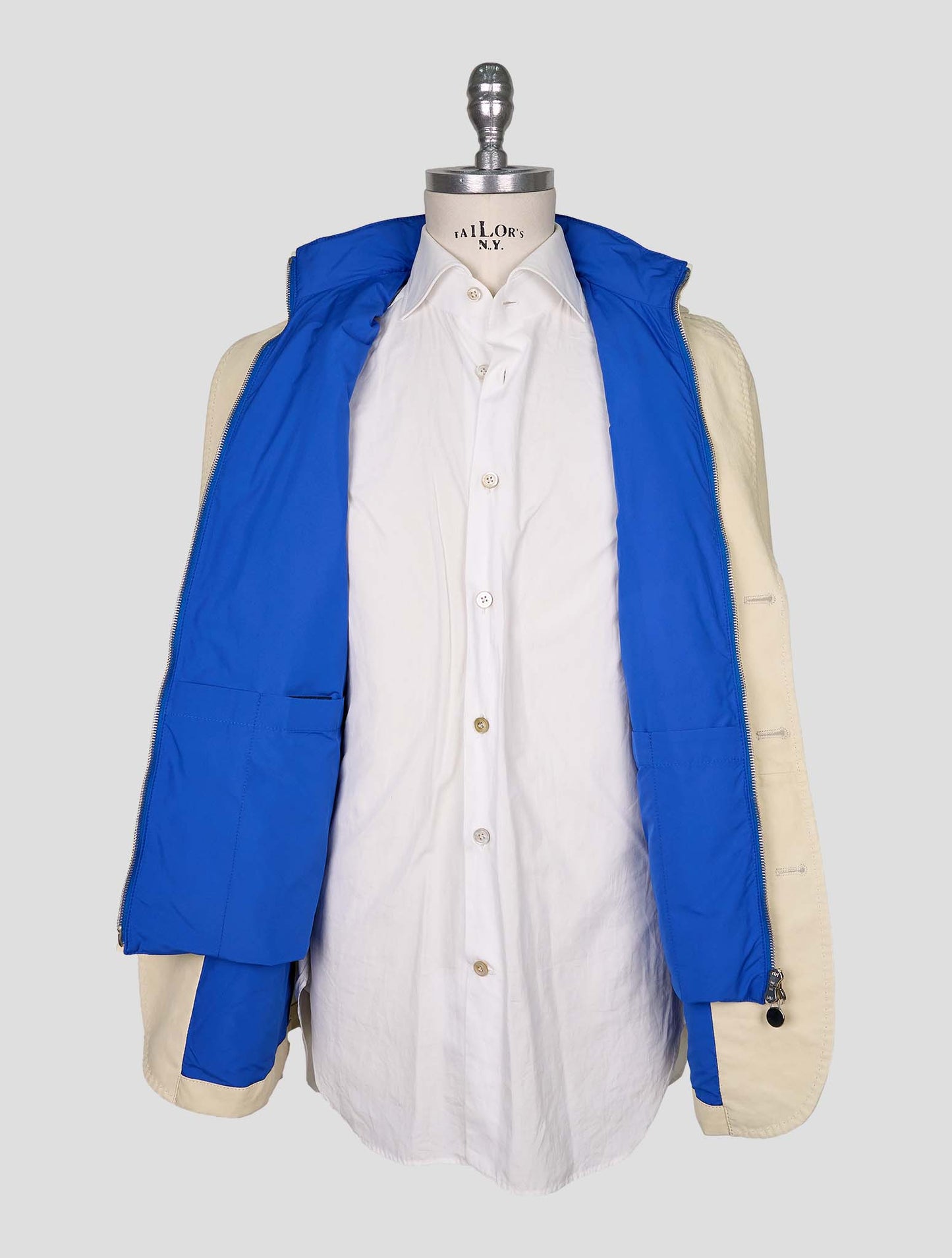 Kiton Beige Leather Blazer