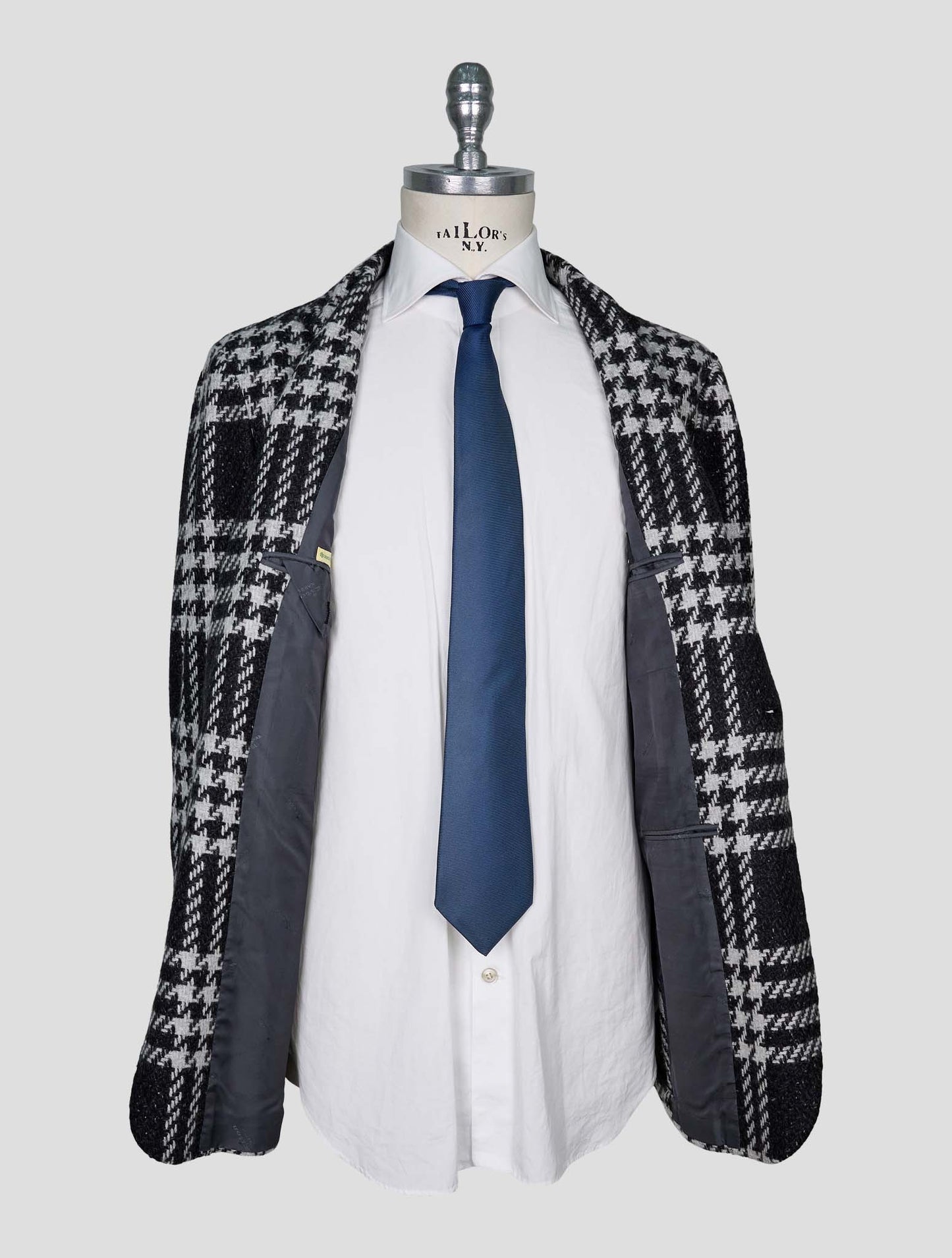 Kiton Gray White Cashmere Blazer