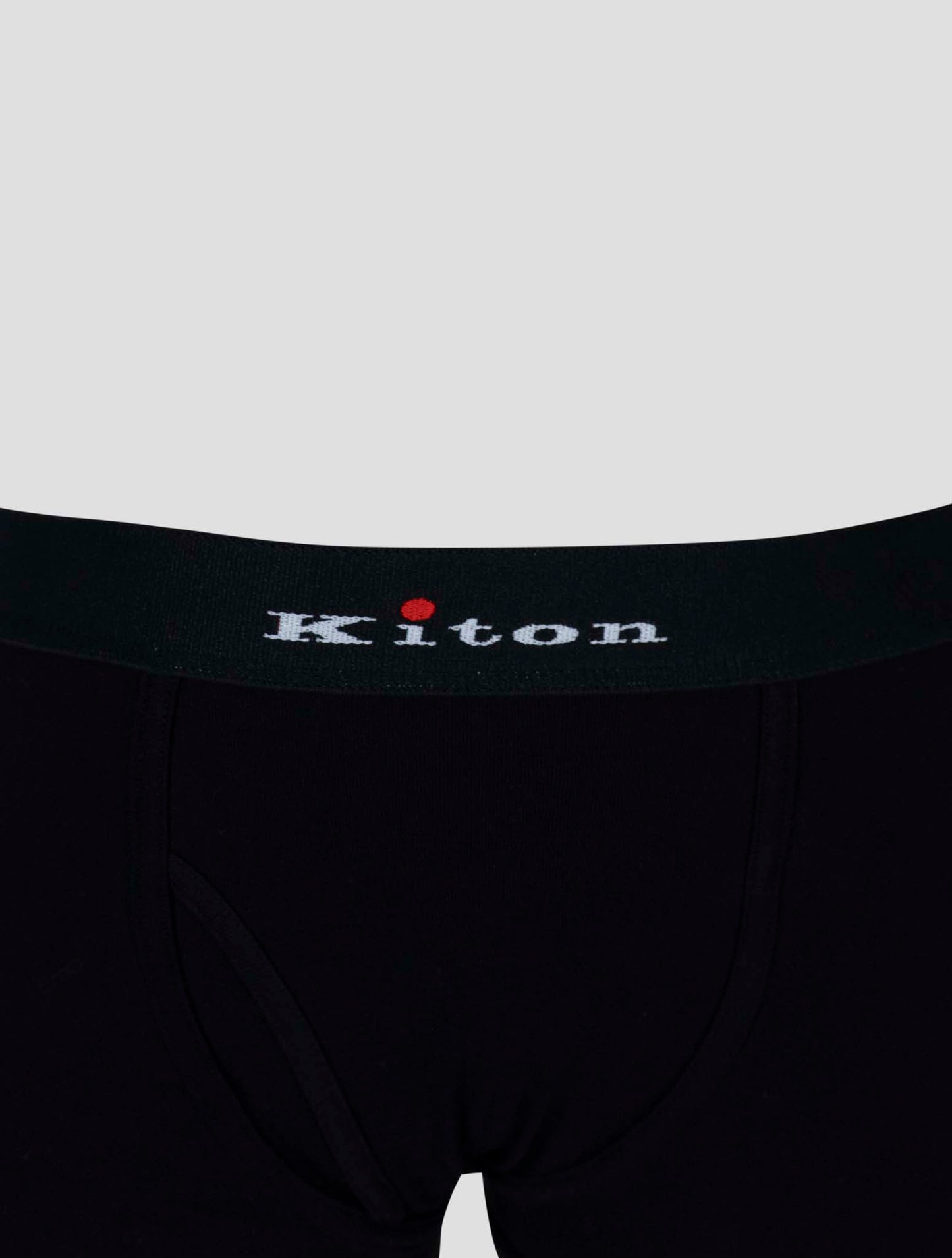 Kiton Black Cotton Ea Boxer