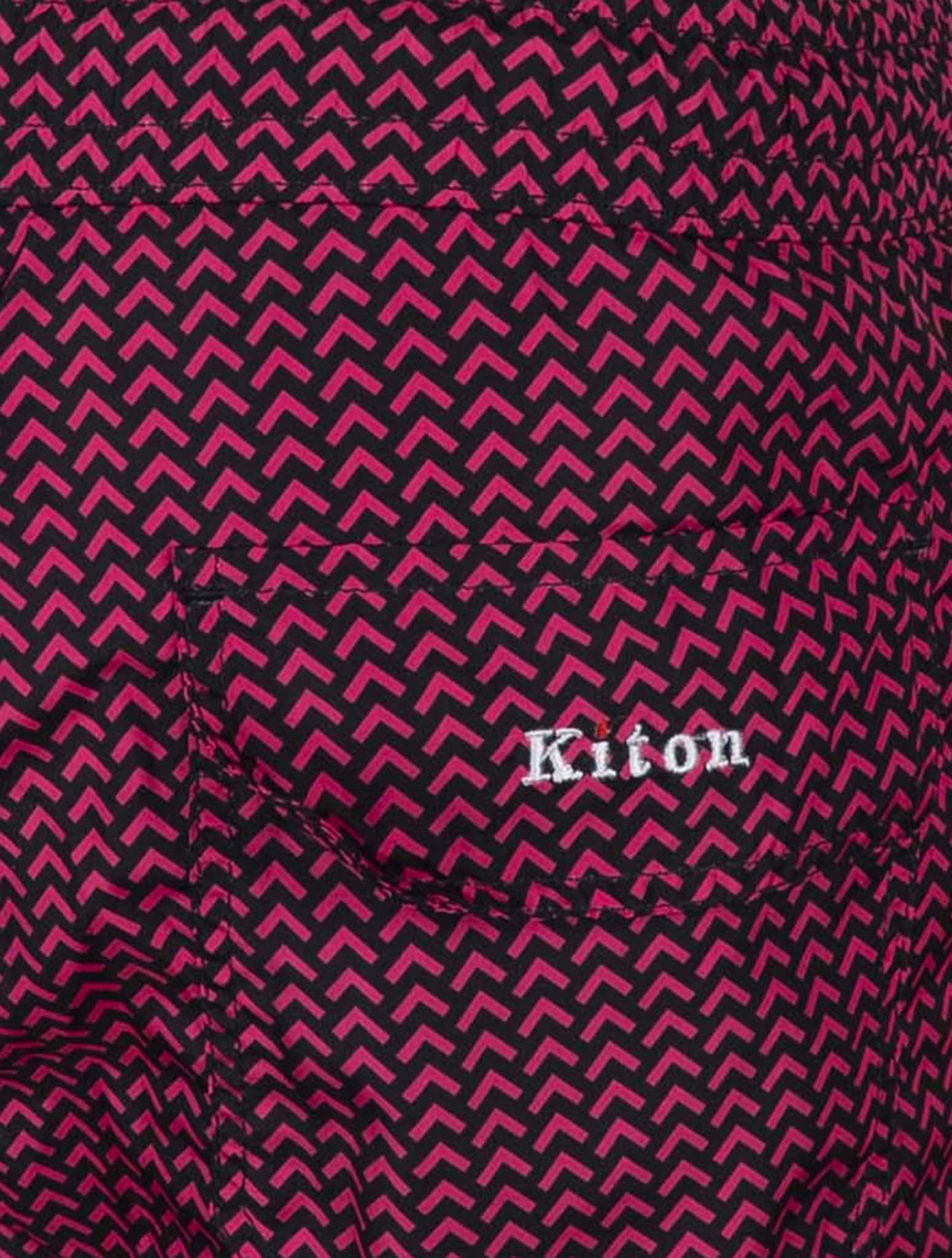 Kiton Black Violet Pl Swim Trunks