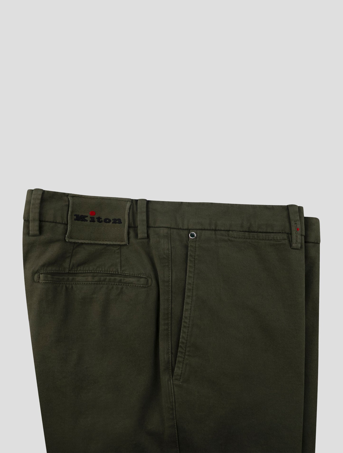 Kiton Green Cotton Cashmere Ea Pants