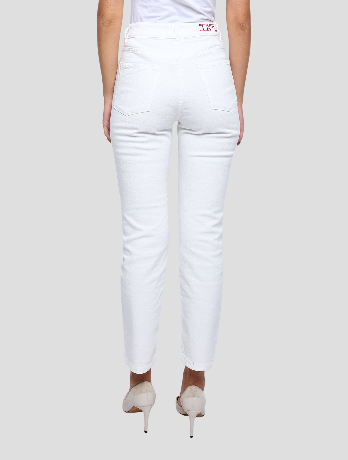 Kiton White Cotton Ea Jeans Women