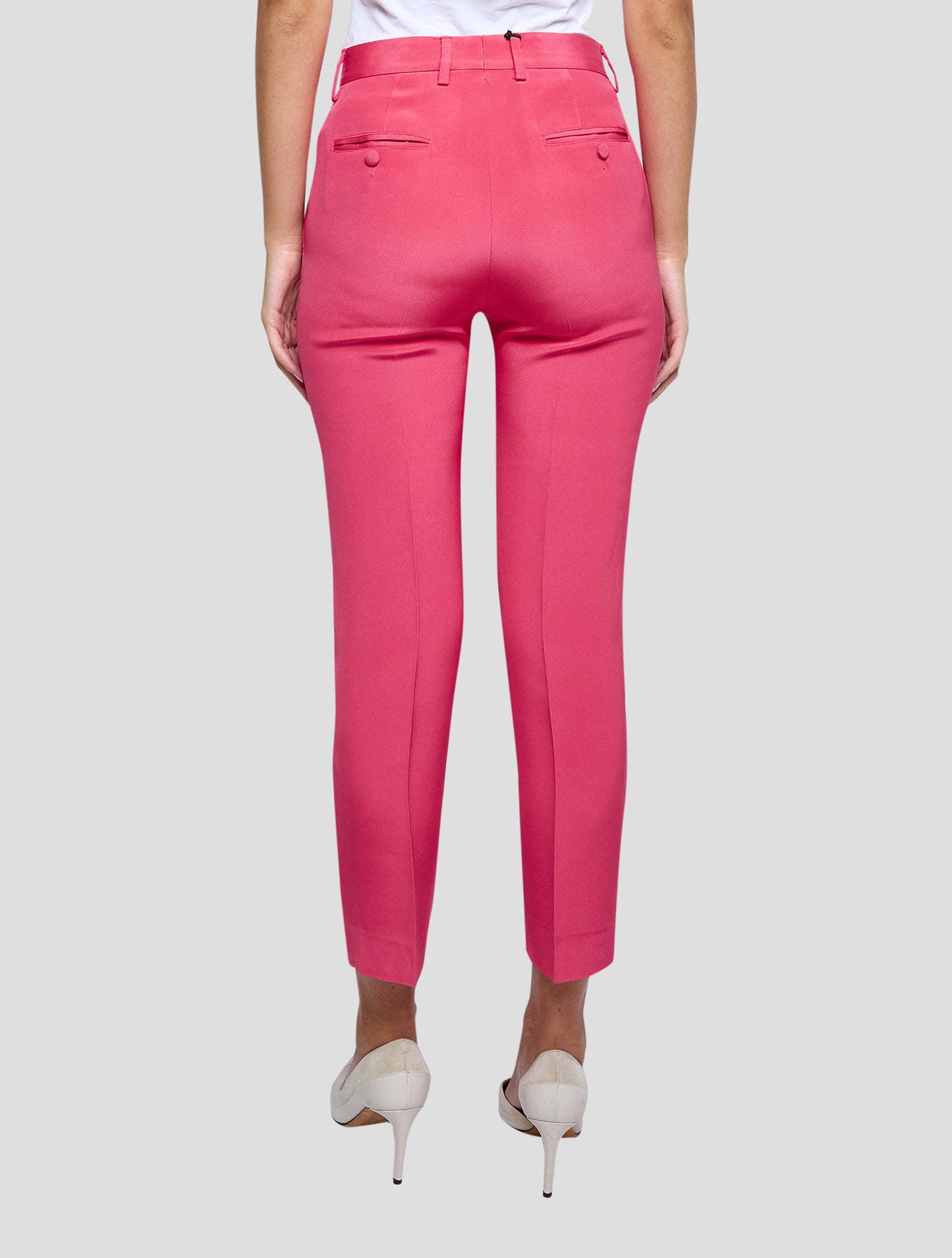 Kiton Pink Silk Pants Women