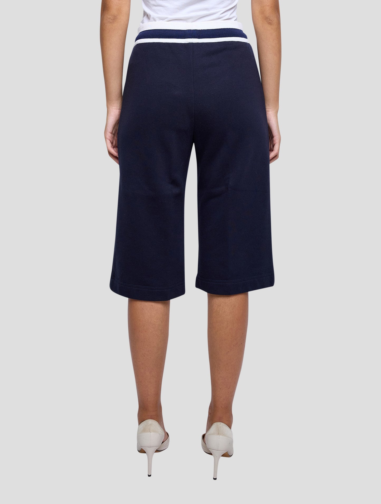 Kiton Blue Cotton Cashmere Short Pants Women