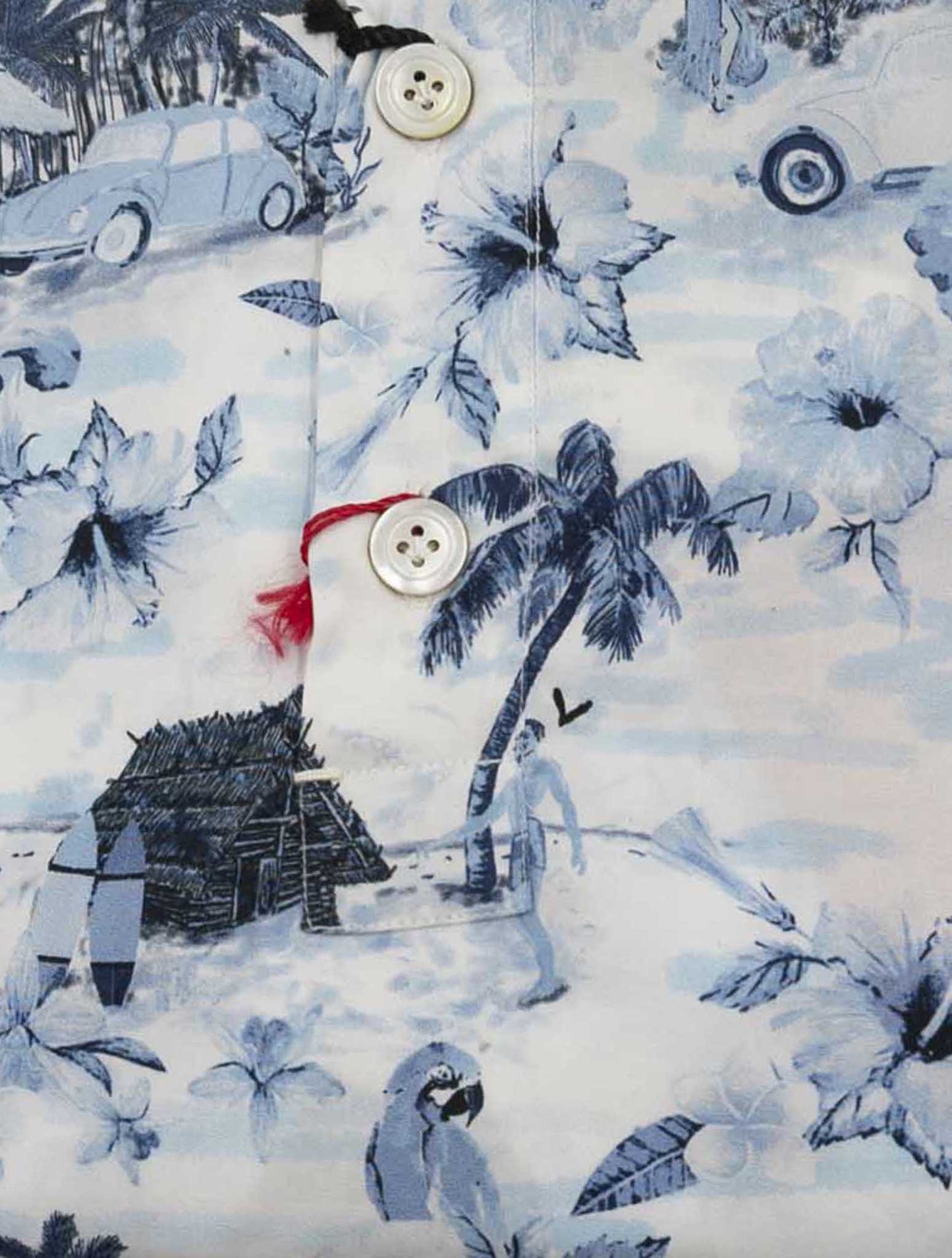 Kiton Light Blue White Cotton Shirt Polo Positano