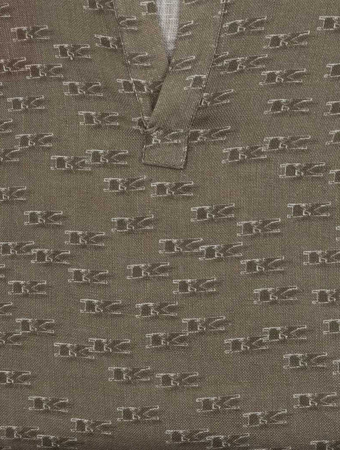 Kiton Brown Linen Korean Shirt