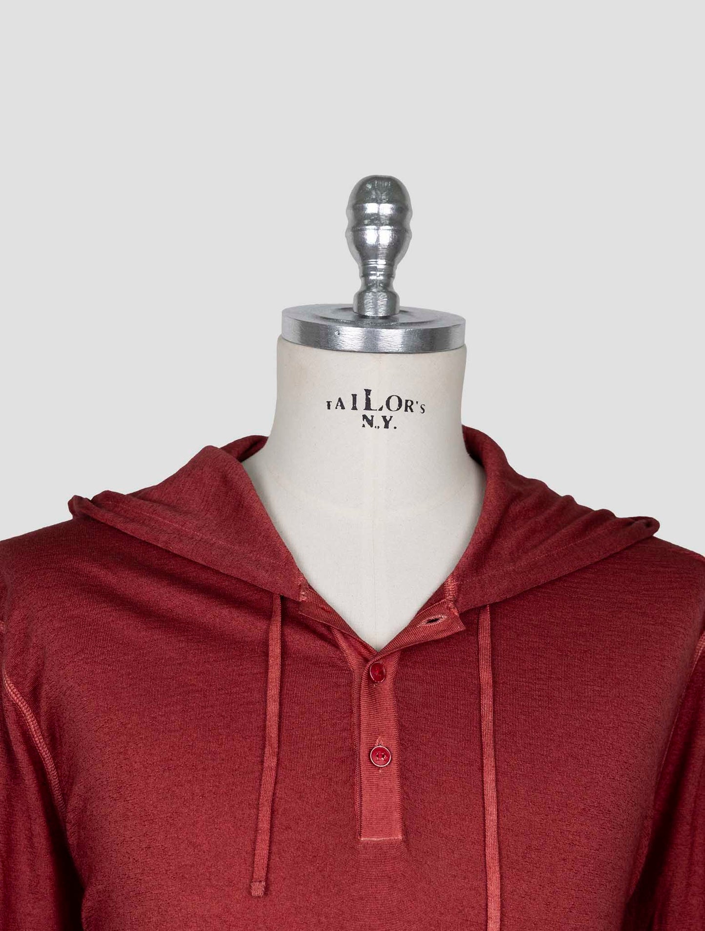 Kiton Red Cashmere Silk Sweater Hoodie