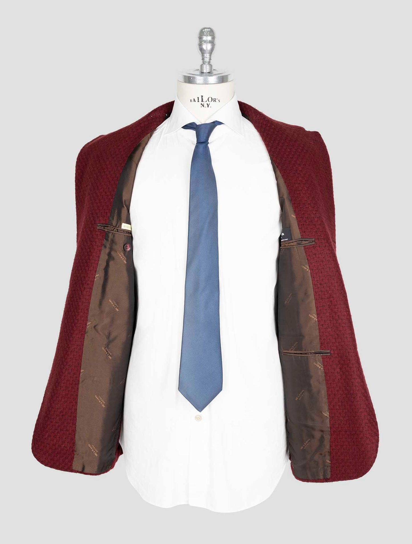Kiton Burgundy Cashmere Blazer