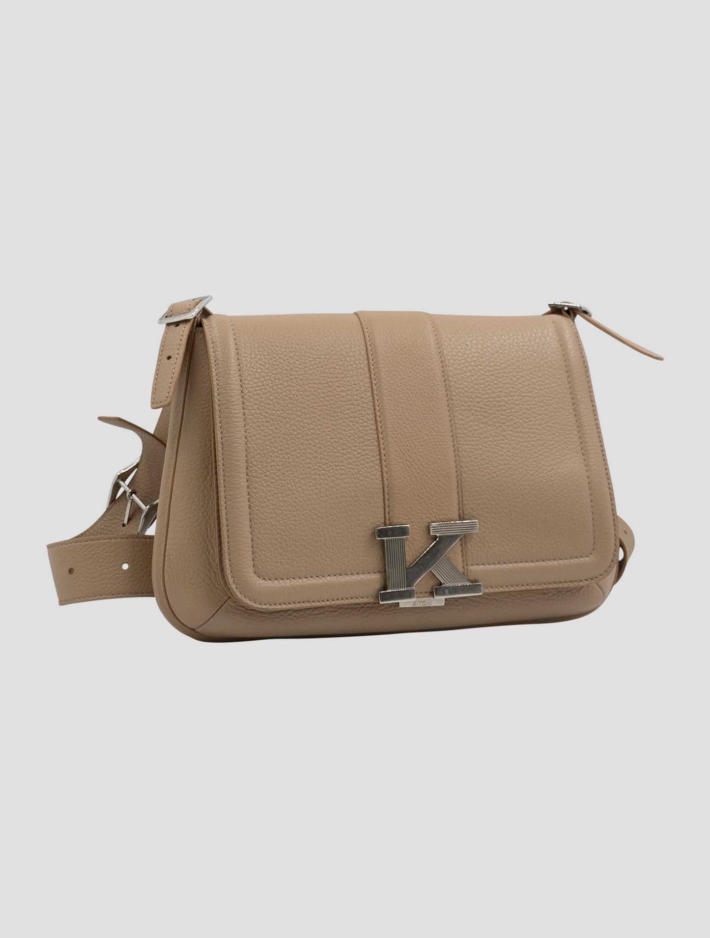 Kiton Beige Leather Deer Bag Women