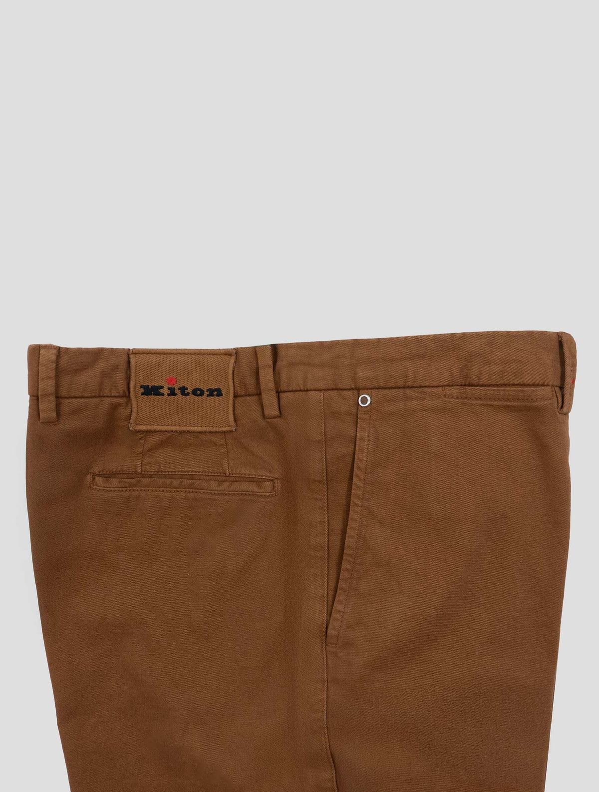 Kiton Brown Cotton Cashmere Ea Pants