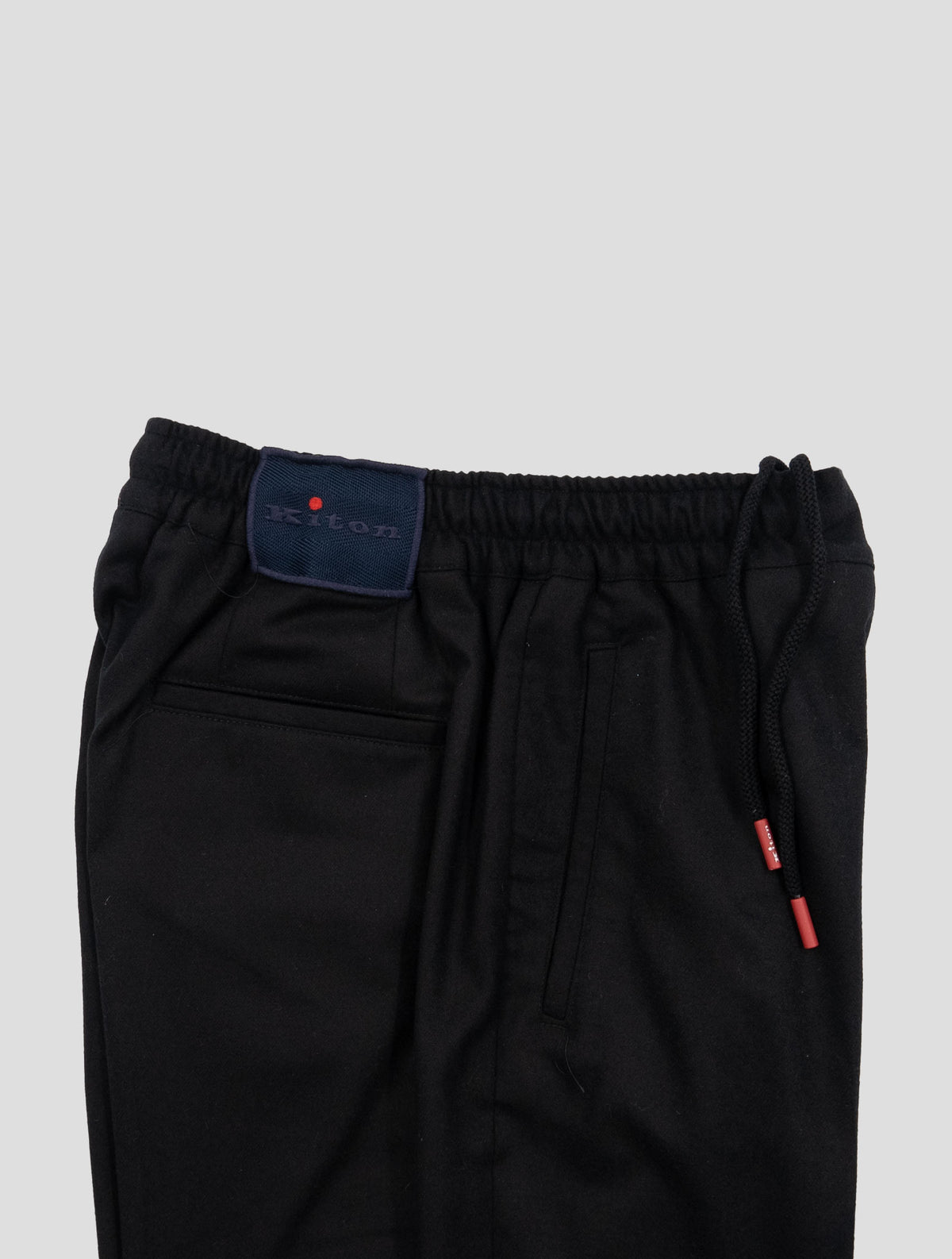 Kiton Black Virgin Wool Pa Ea Pants