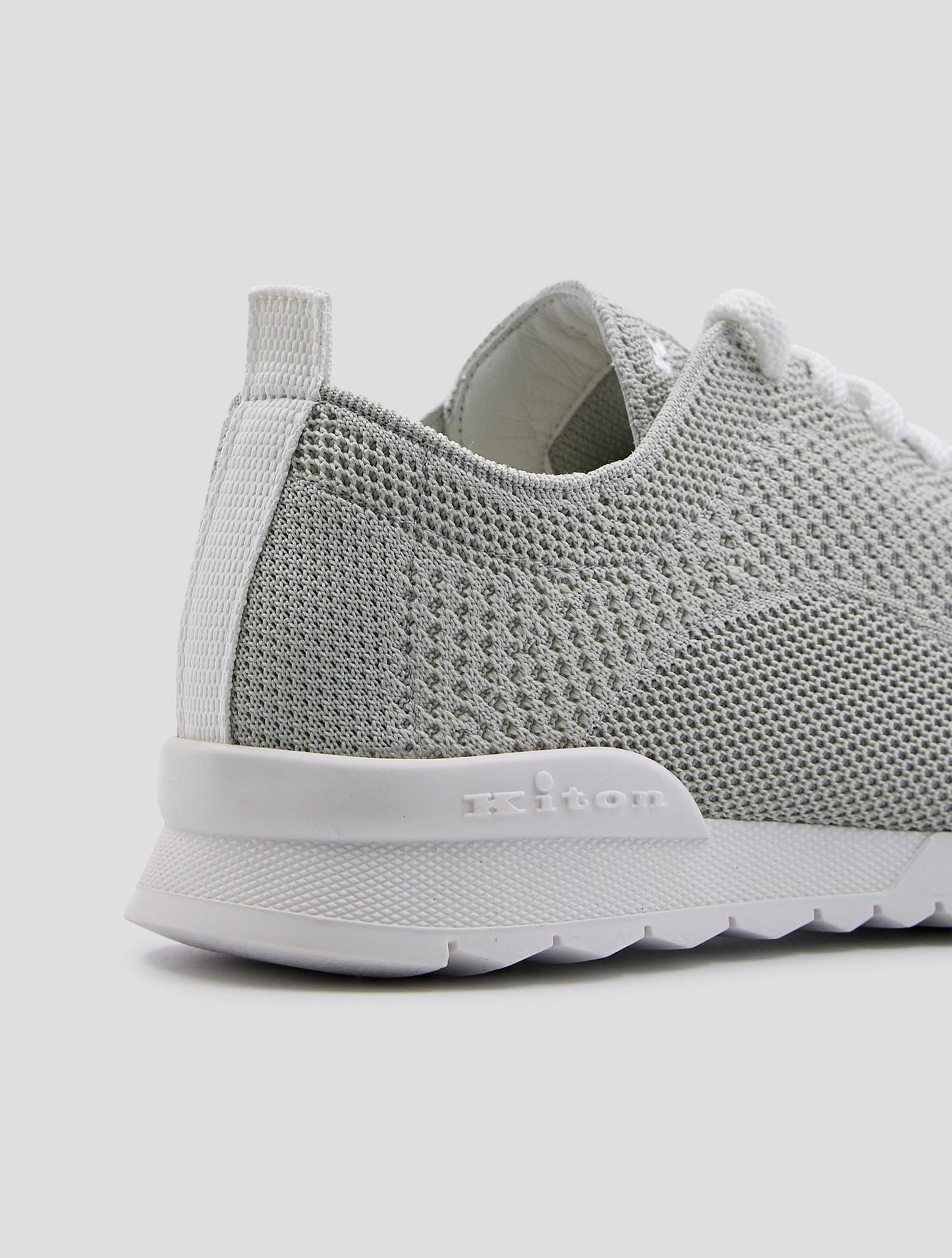 Kiton Gray Cotton Ea Sneakers