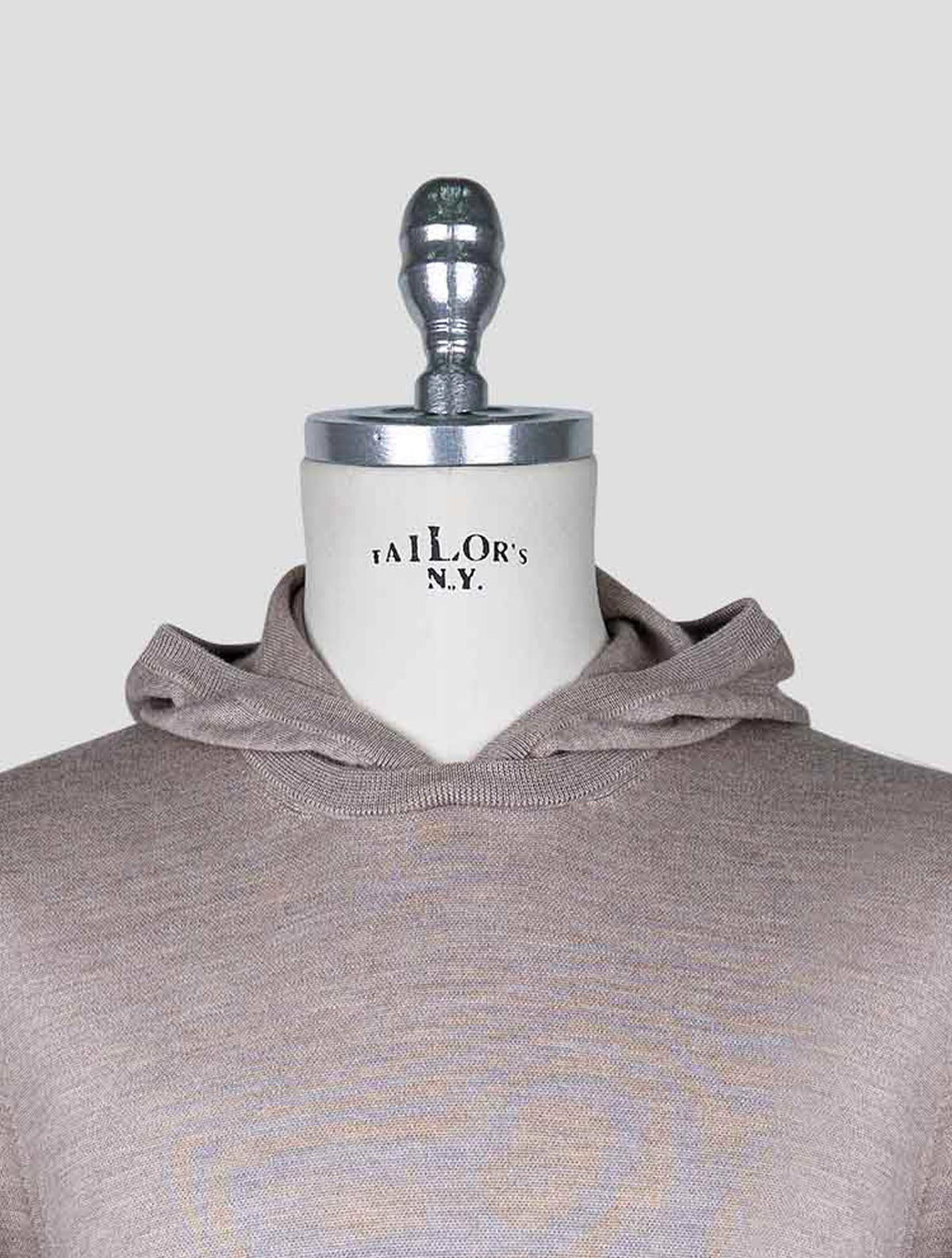 Kiton Brown Cashmere Silk Sweater Hoodie