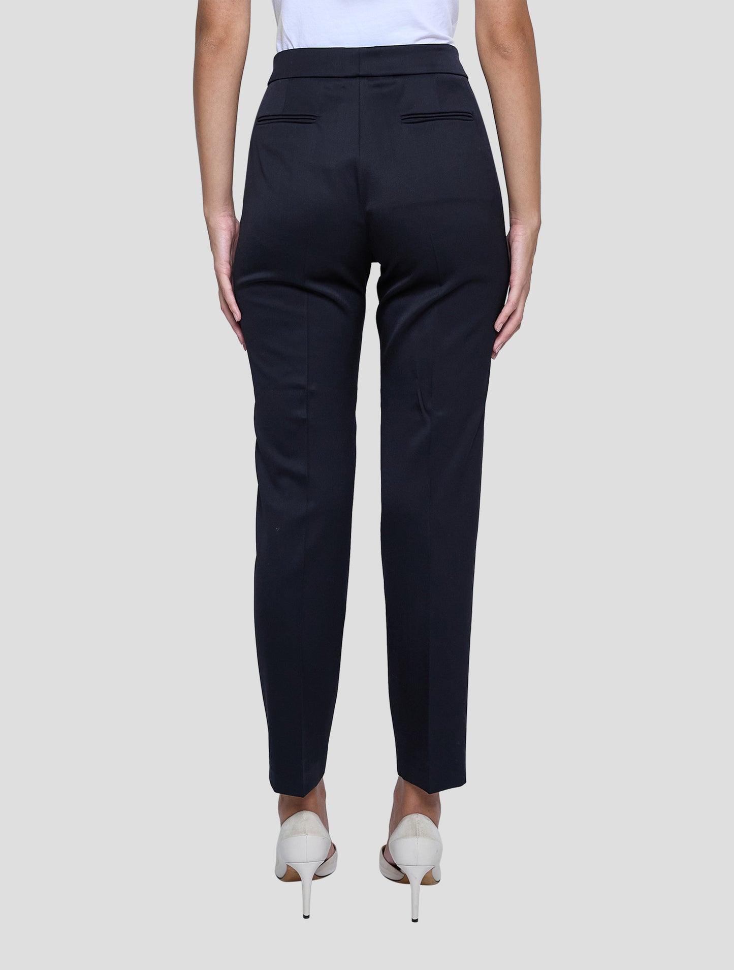 Kiton Black Virgin Wool Ea Pants Women