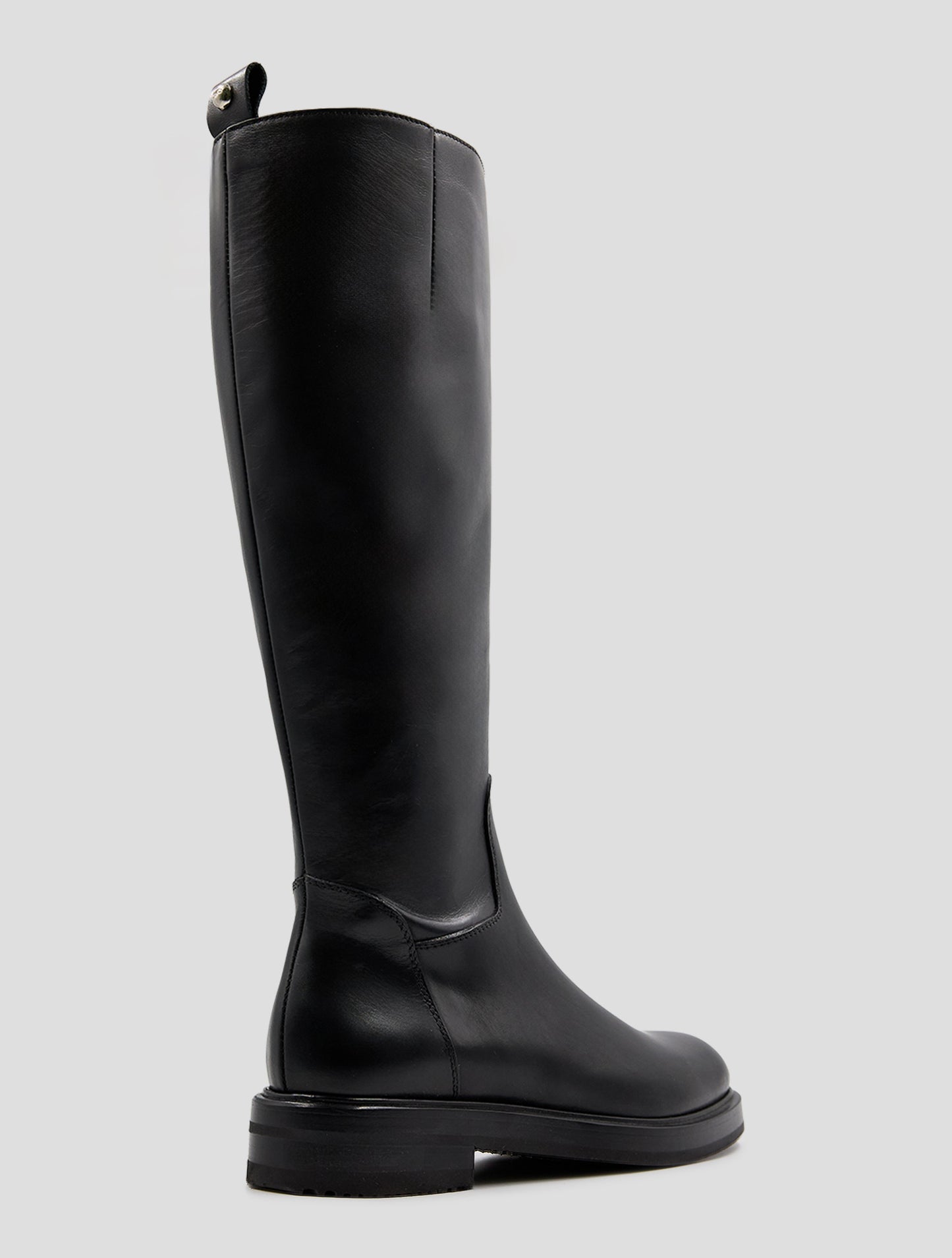 Kiton Black Leather Boots Women
