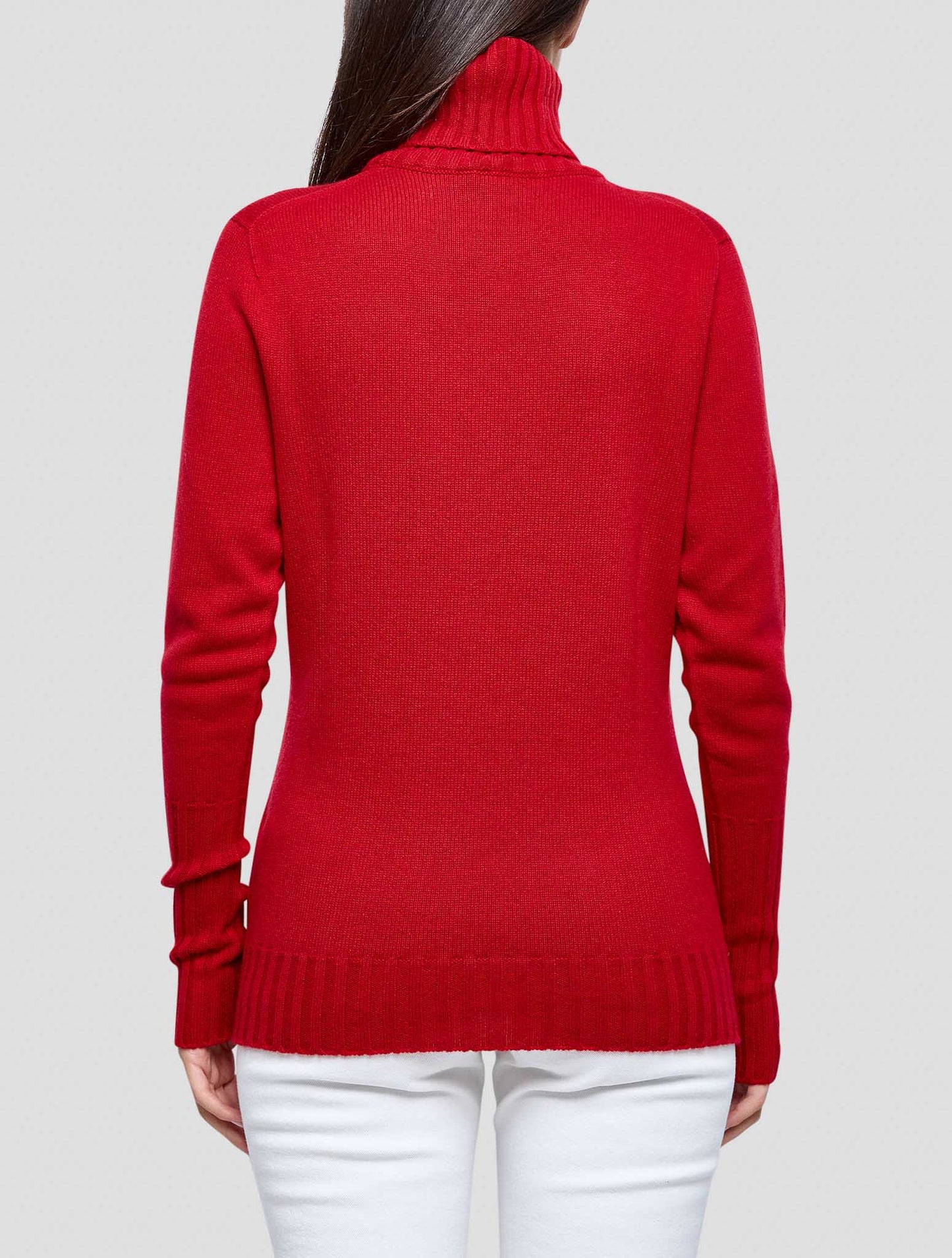 Kiton Red Cashmere Sweater Turtleneck Women