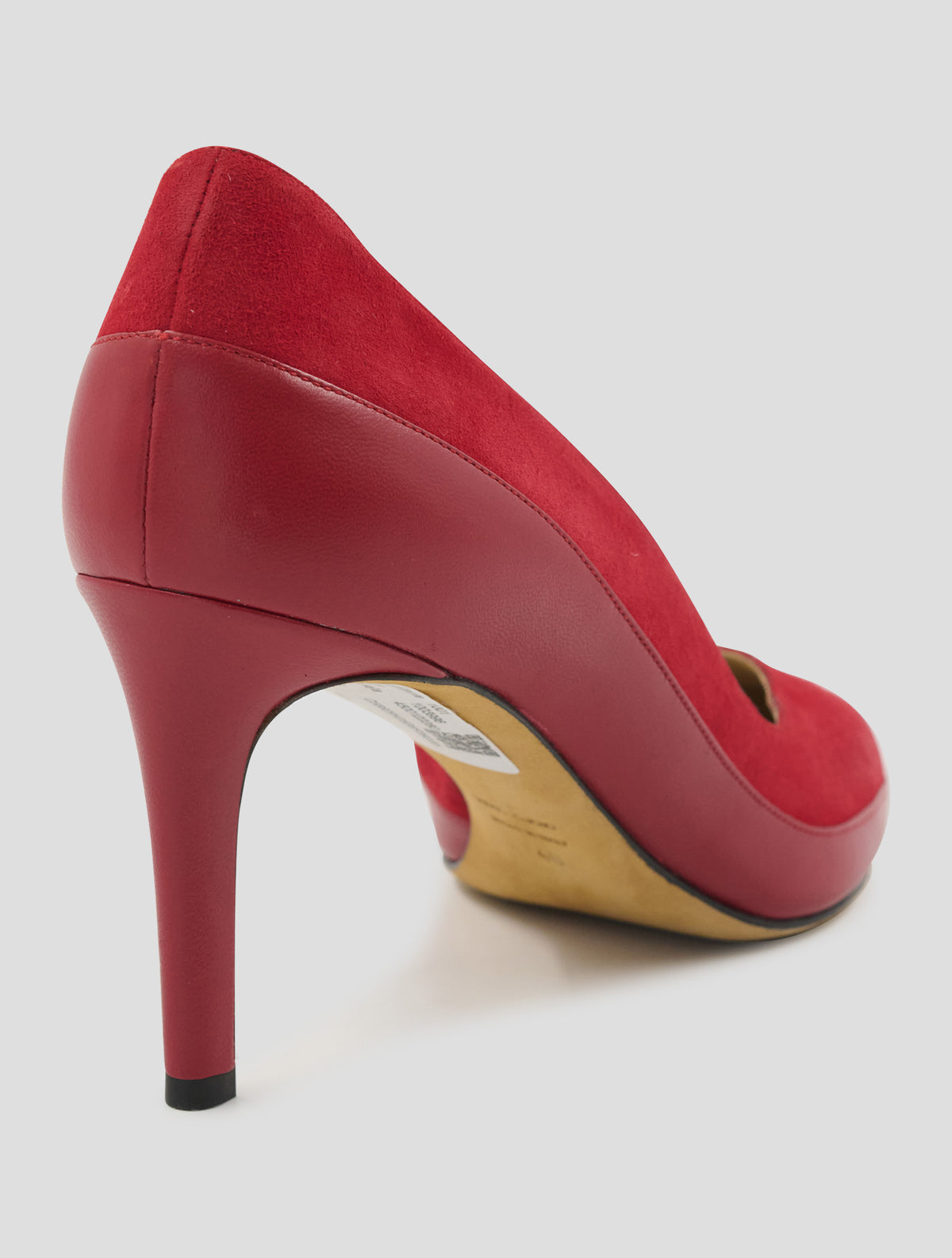 Kiton Red Leather Suede Leather Decollete