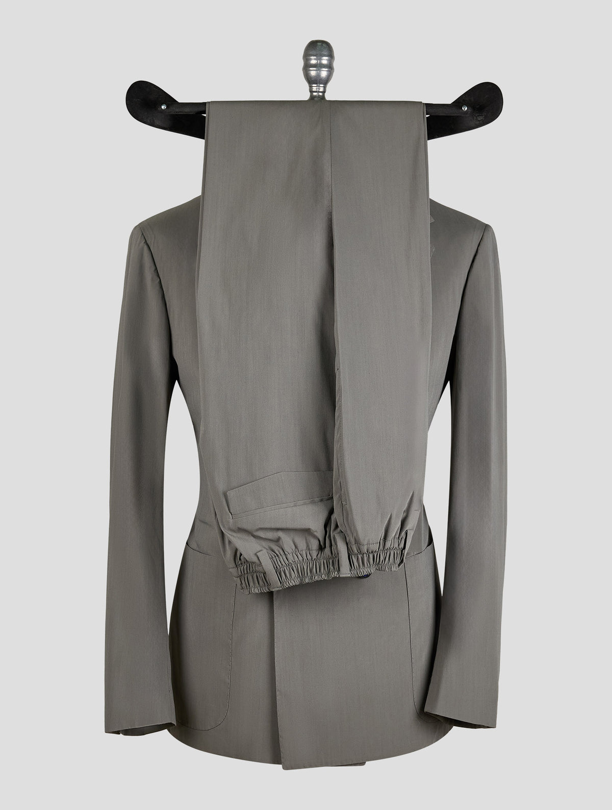 Kiton Knt Gray Silk Pa Ea Suit