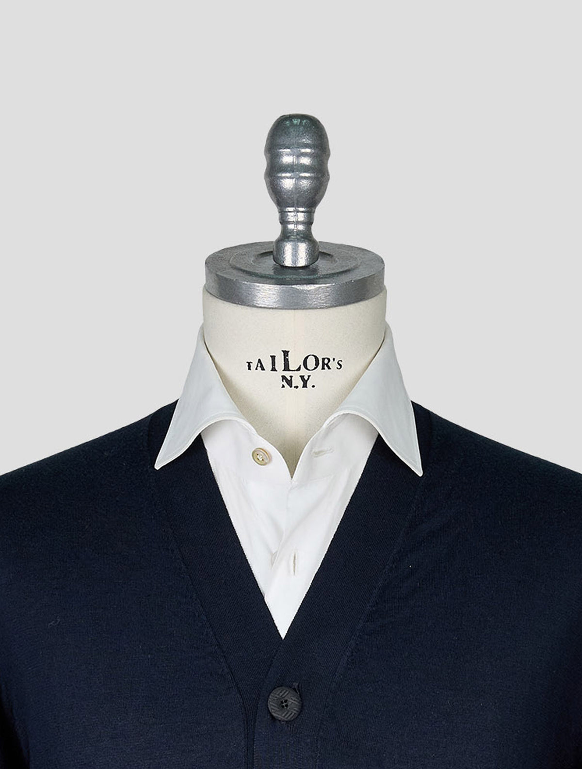 Kiton Knt Dark Blue Cotton Cardigan