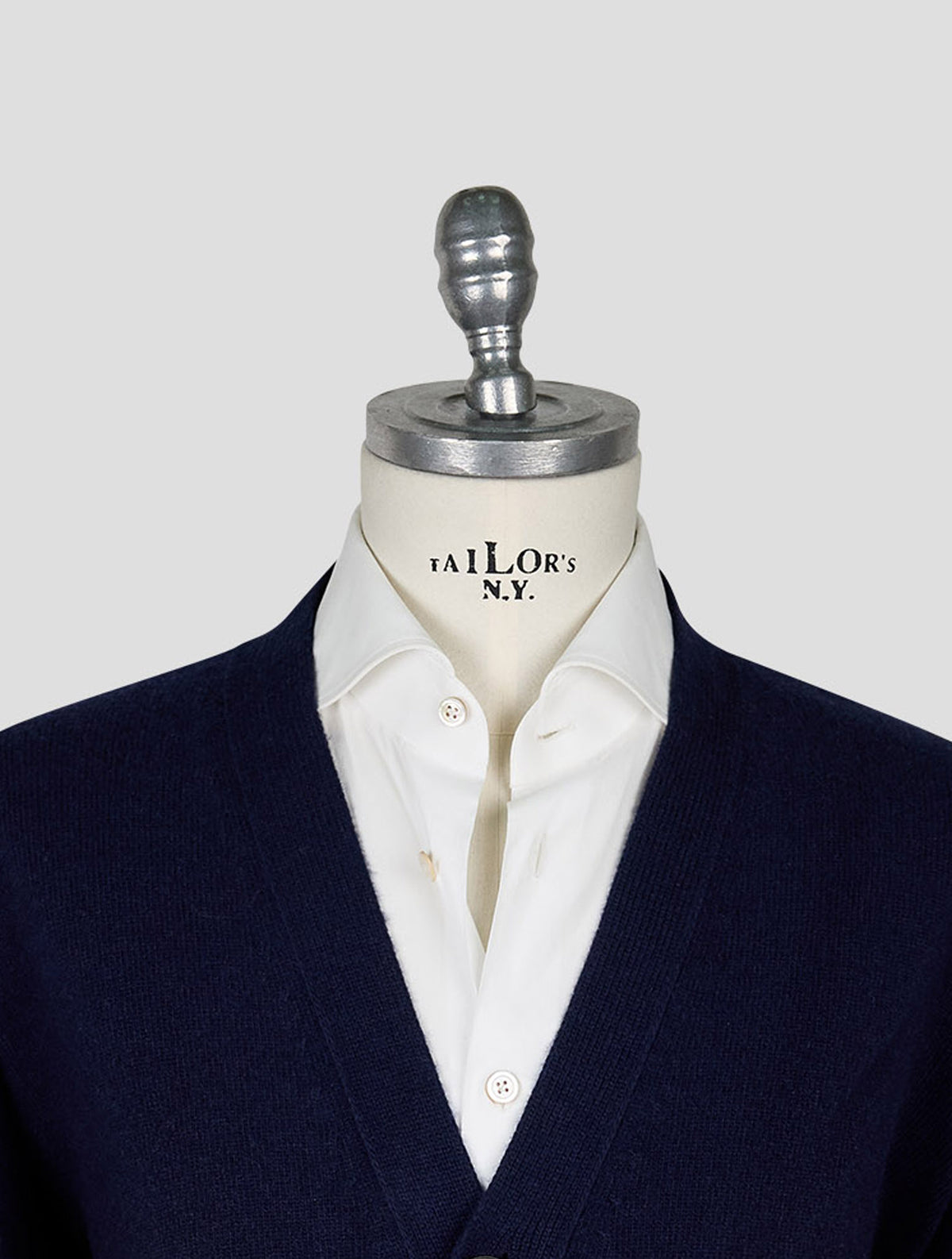 Kiton Knt Dark Blue Virgin Wool Cardigan